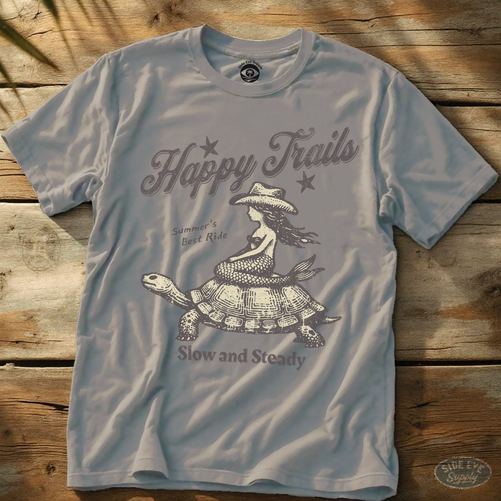 Happy Trails T-Shirt Ice Grey / S - by Side Eye Supply - Surf Beach Life Apparel