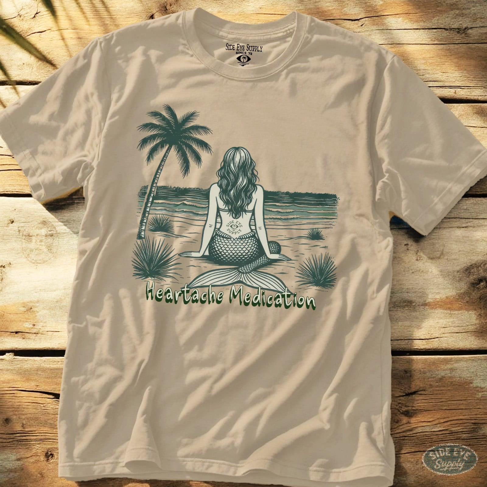Heartache Medication Tee Sand / S - by Side Eye Supply - Surf Beach Life Apparel