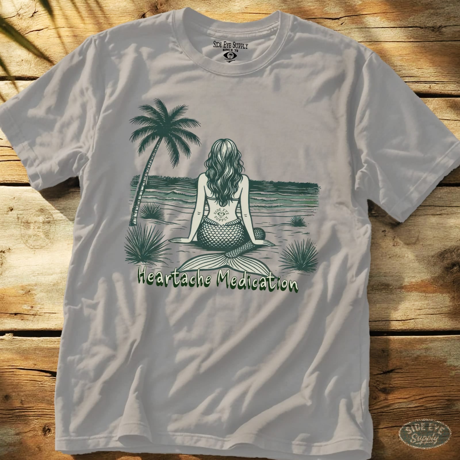 Heartache Medication Tee Ice Grey / S - by Side Eye Supply - Surf Beach Life Apparel
