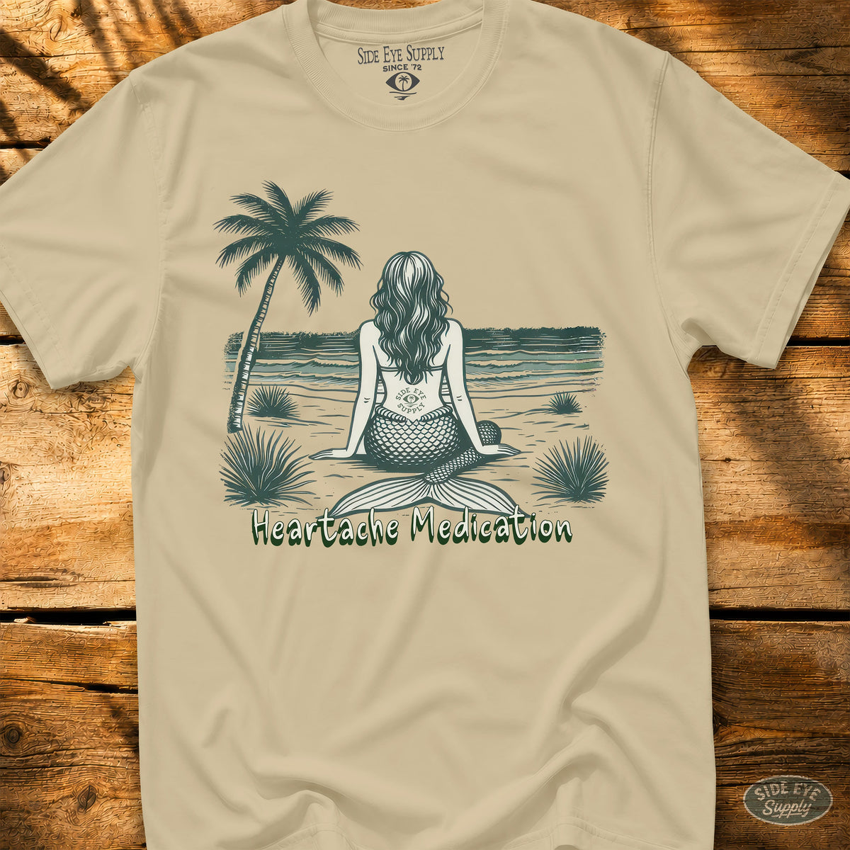Heartache Medication Tee Sand / S - by Side Eye Supply - Surf Beach Life Apparel