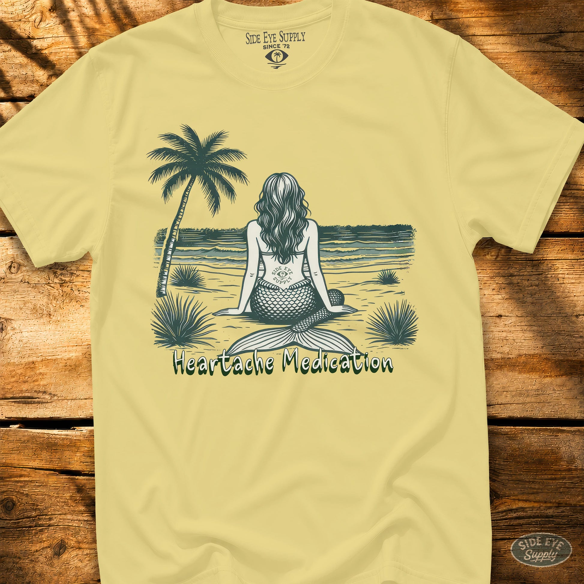 Heartache Medication Tee Cornsilk / S - by Side Eye Supply - Surf Beach Life Apparel