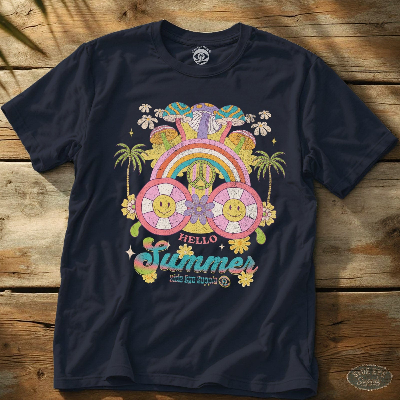 Hello Summer T-Shirt Navy / S - by Side Eye Supply - Surf Beach Life Apparel