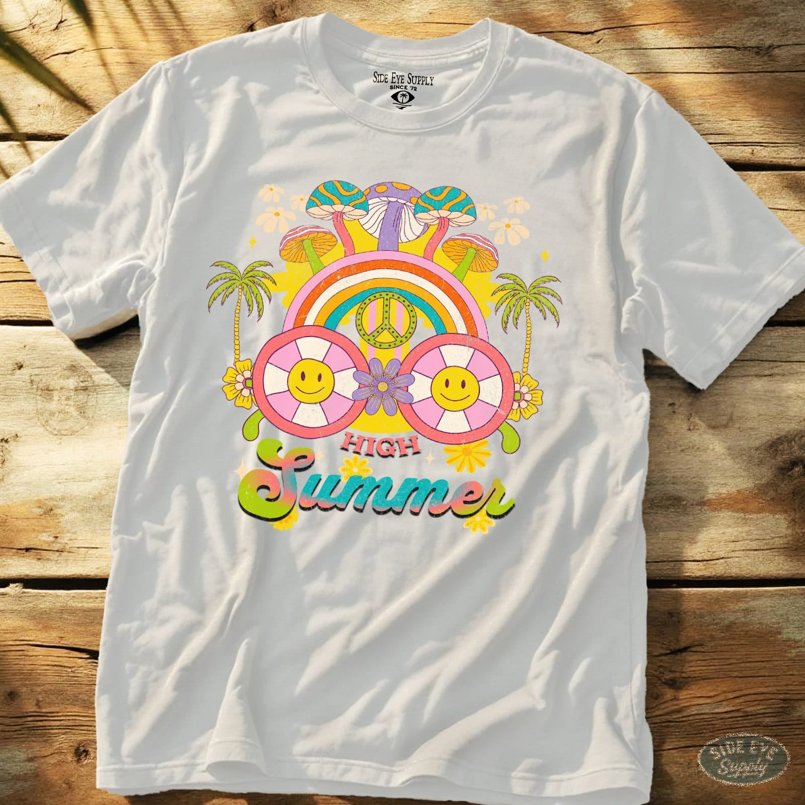 Hello Summer Tee White / S - by Side Eye Supply - Surf Beach Life Apparel