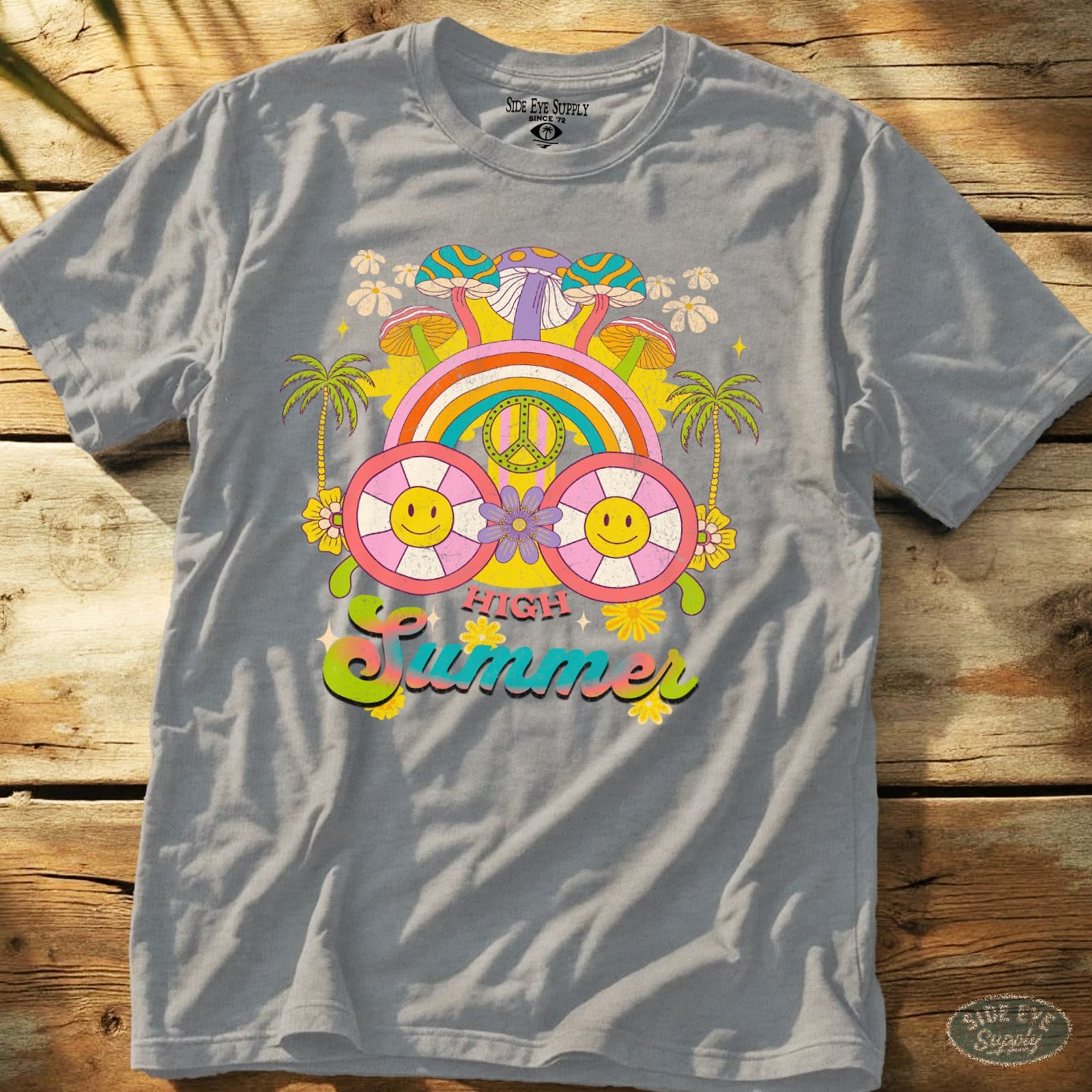 Hello Summer Tee Sport Grey / S - by Side Eye Supply - Surf Beach Life Apparel