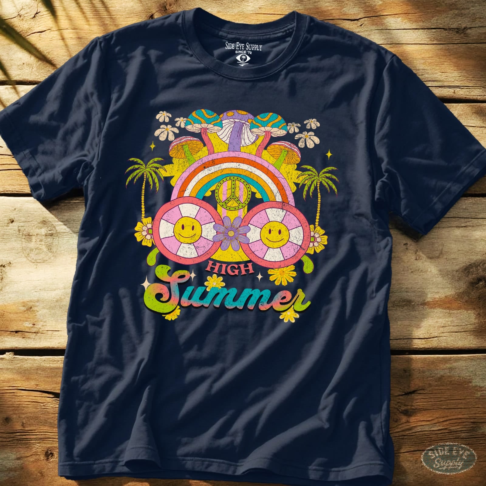 Hello Summer Tee Navy / S - by Side Eye Supply - Surf Beach Life Apparel