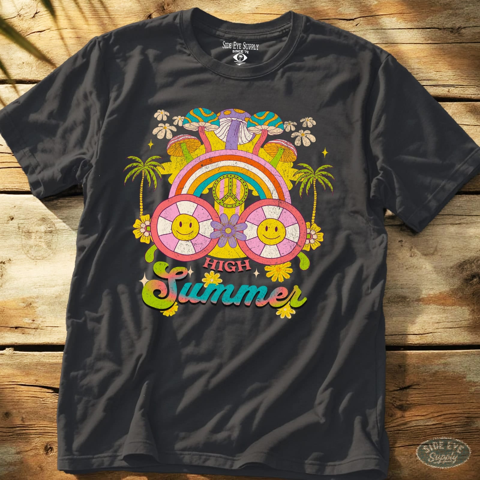 Hello Summer Tee Charcoal / S - by Side Eye Supply - Surf Beach Life Apparel
