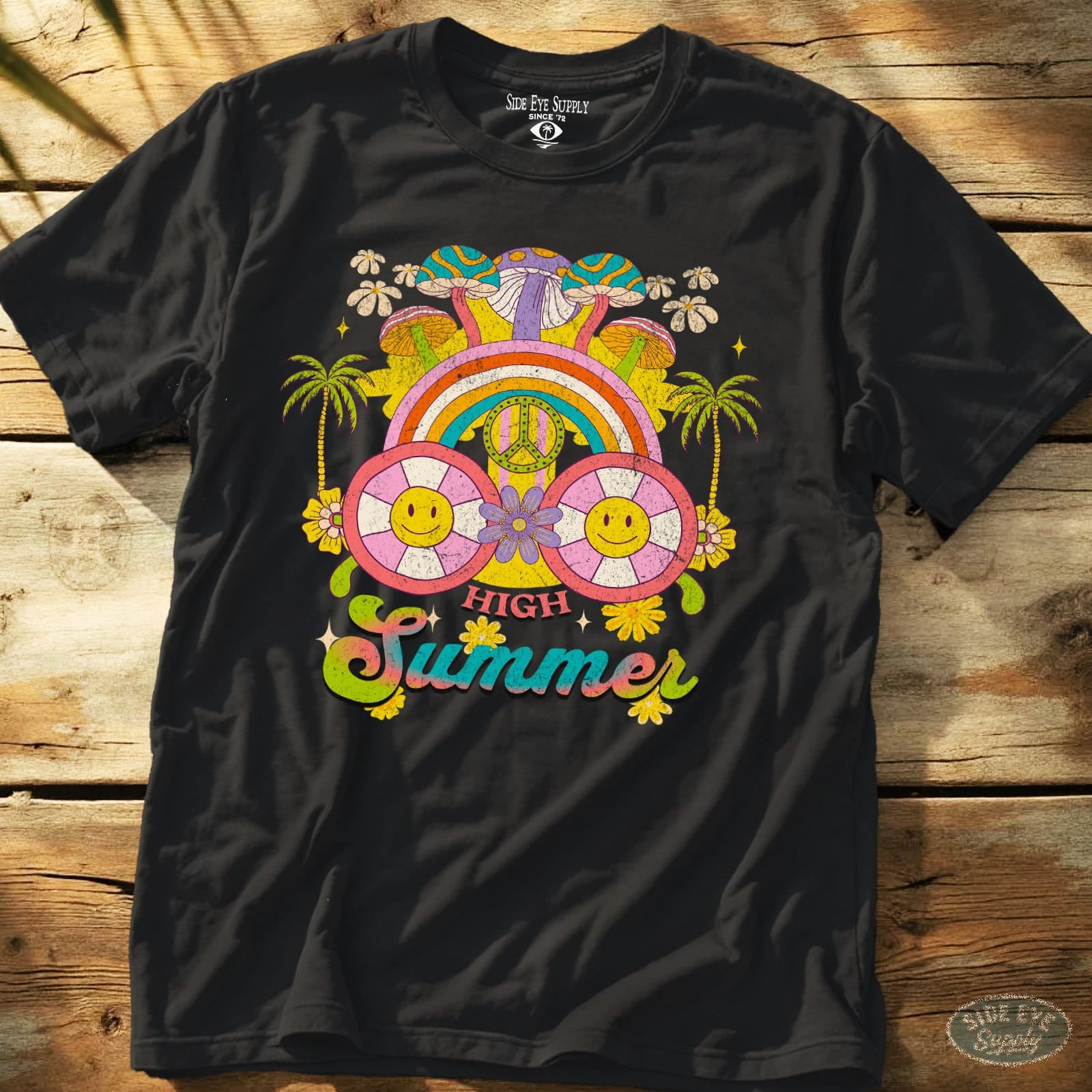 Hello Summer Tee Black / S - by Side Eye Supply - Surf Beach Life Apparel