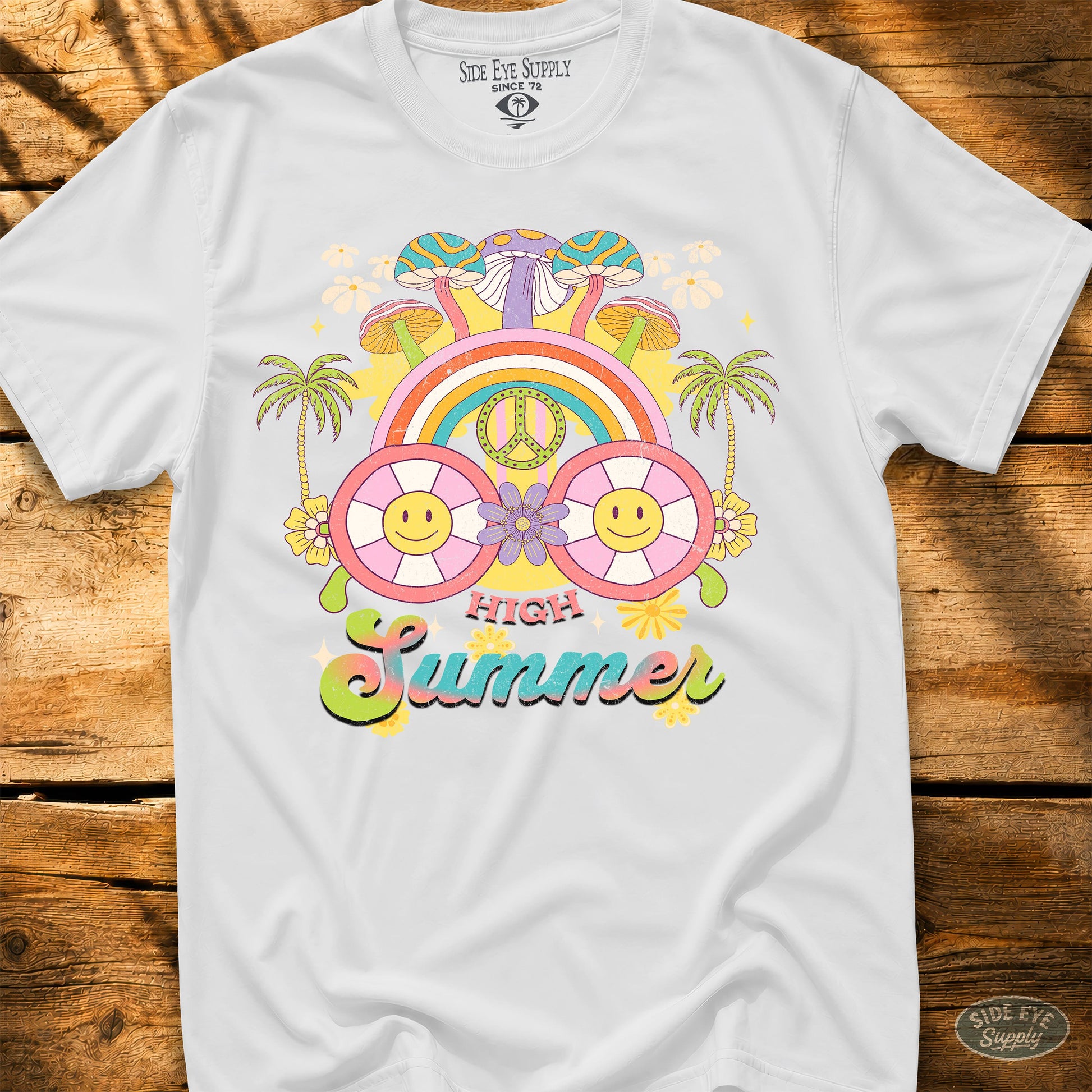 Hello Summer Tee White / S - by Side Eye Supply - Surf Beach Life Apparel