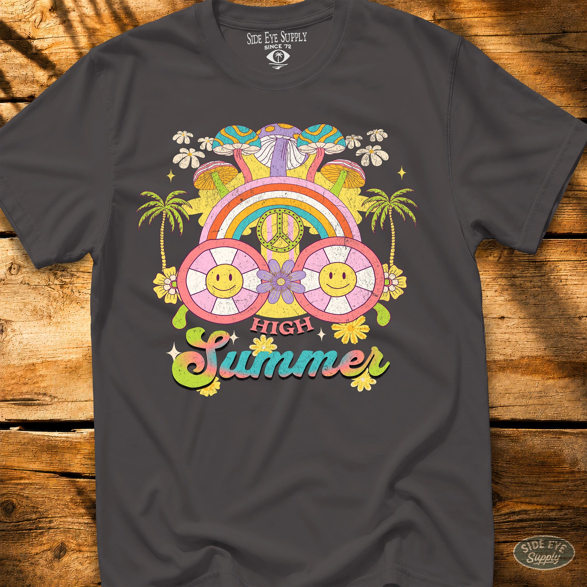 Hello Summer Tee Charcoal / S - by Side Eye Supply - Surf Beach Life Apparel