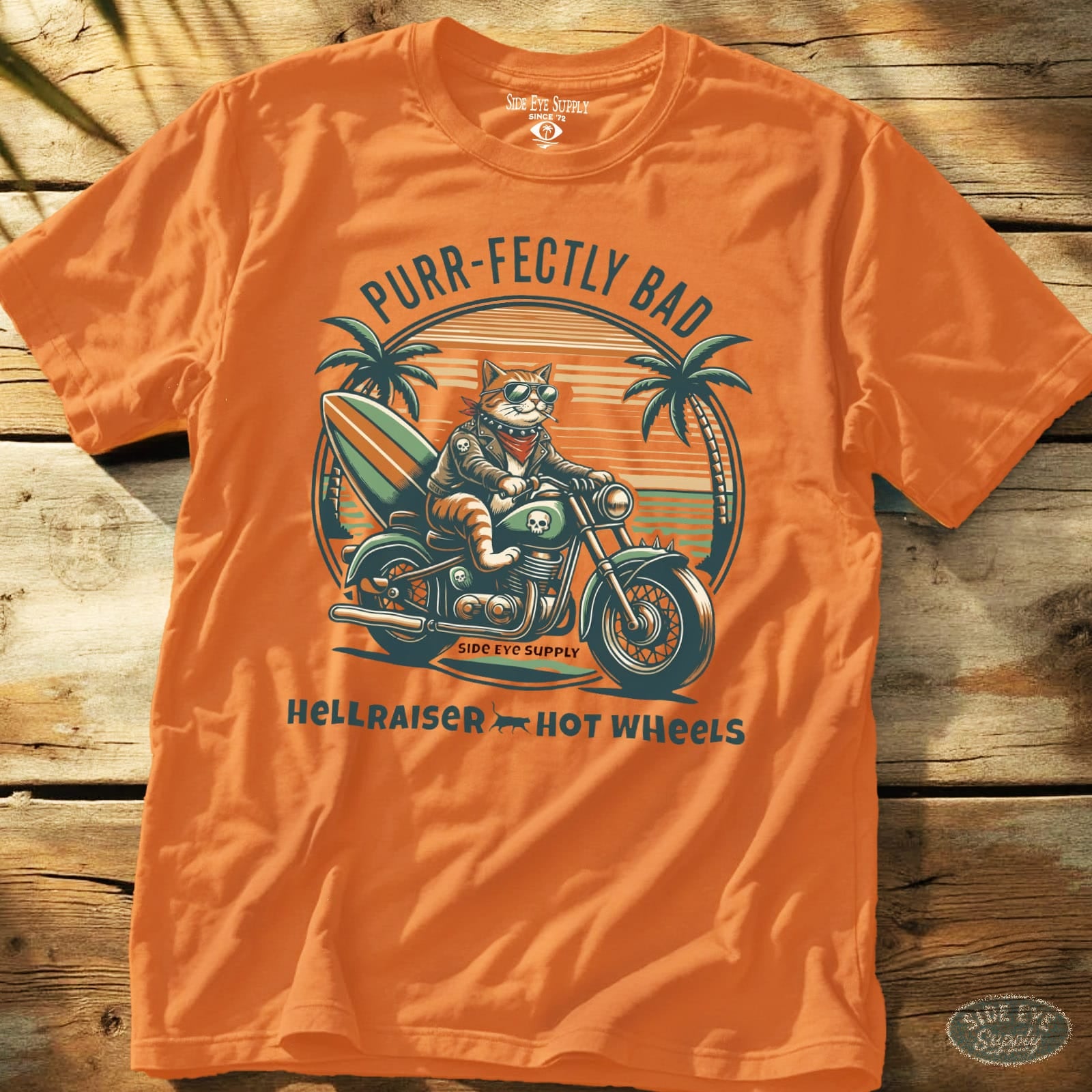 Hellraiser Tee Orange / S - by Side Eye Supply - Surf Beach Life Apparel