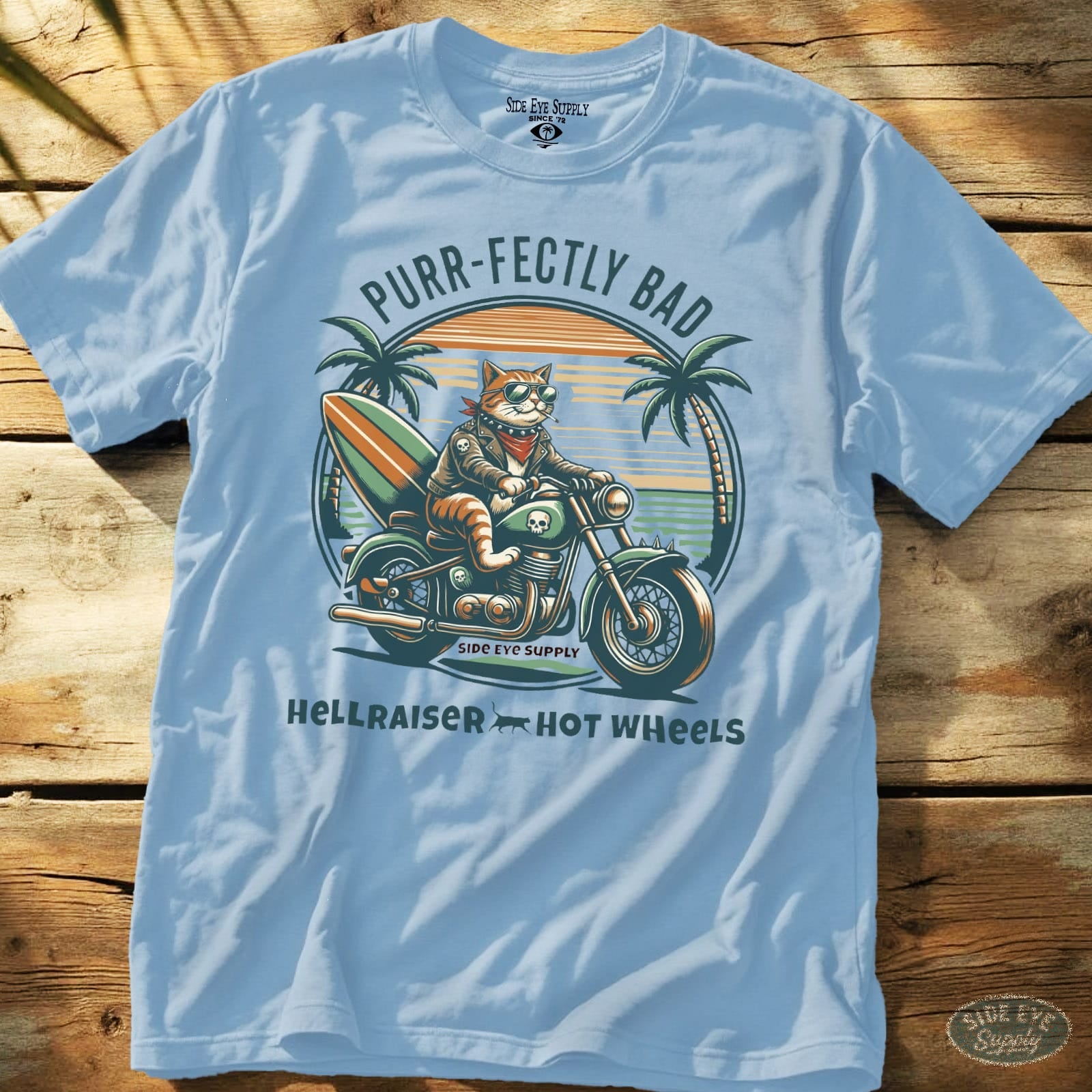 Hellraiser Tee Light Blue / S - by Side Eye Supply - Surf Beach Life Apparel