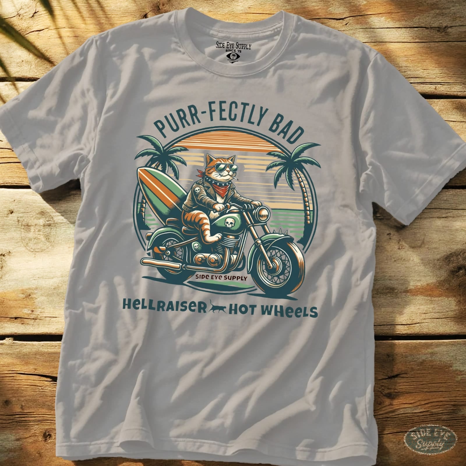 Hellraiser Tee Ice Grey / S - by Side Eye Supply - Surf Beach Life Apparel