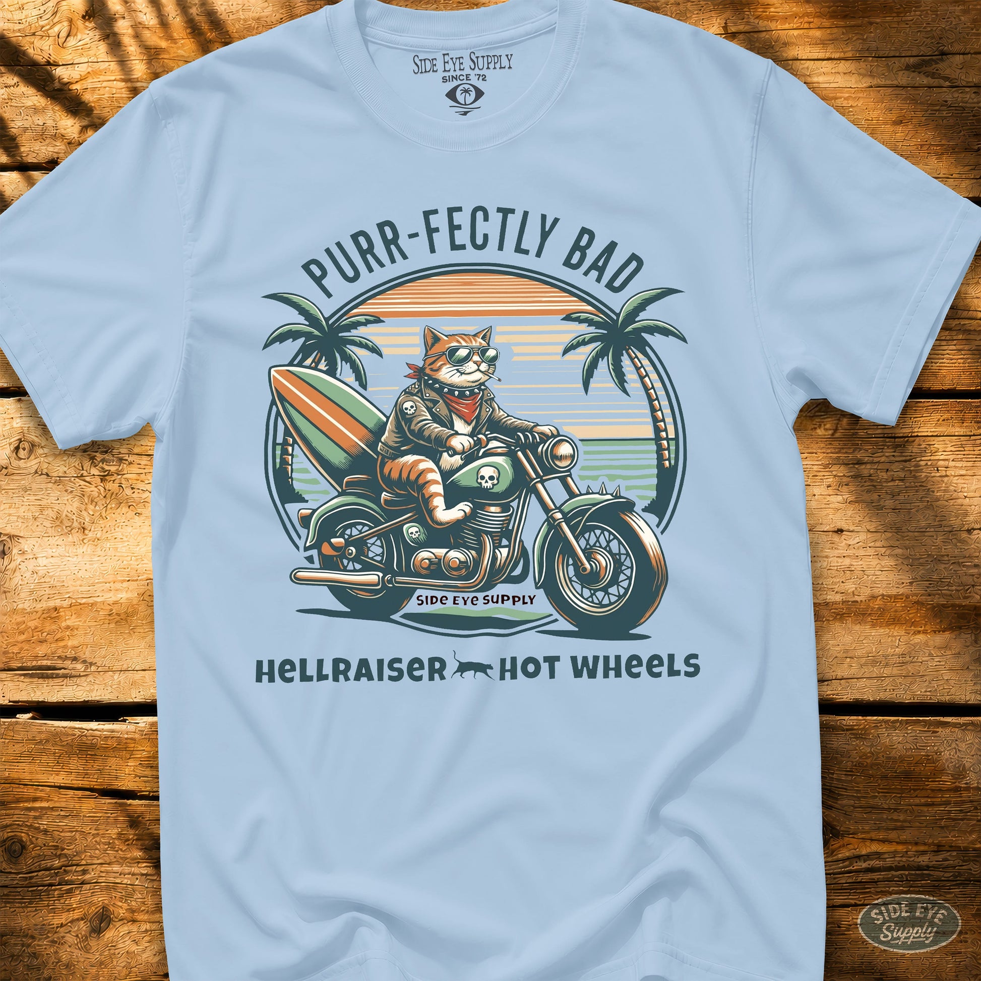 Hellraiser Tee Light Blue / S - by Side Eye Supply - Surf Beach Life Apparel