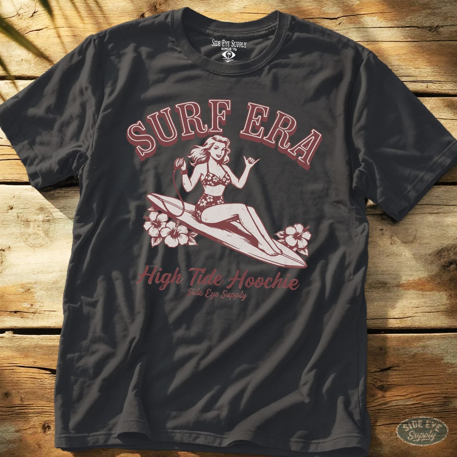 High Tide Hoochie Tee Charcoal / S - by Side Eye Supply - Surf Beach Life Apparel