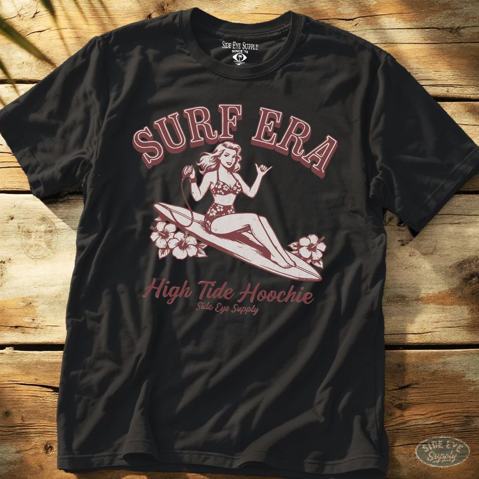 High Tide Hoochie Tee Black / S - by Side Eye Supply - Surf Beach Life Apparel