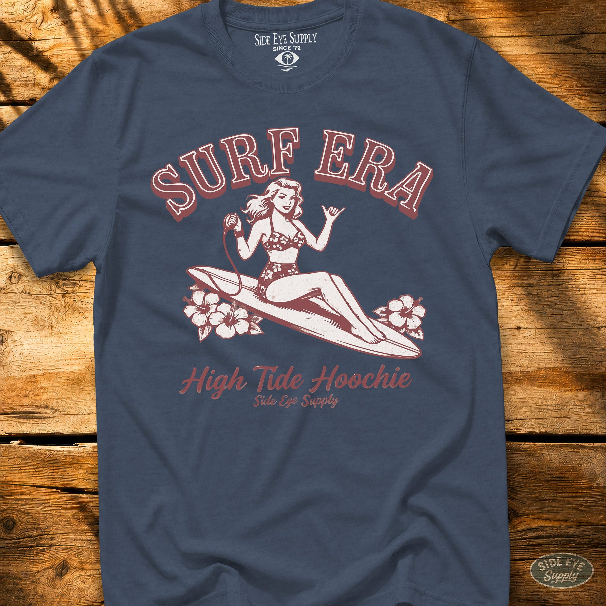 High Tide Hoochie Tee Heather Indigo / S - by Side Eye Supply - Surf Beach Life Apparel