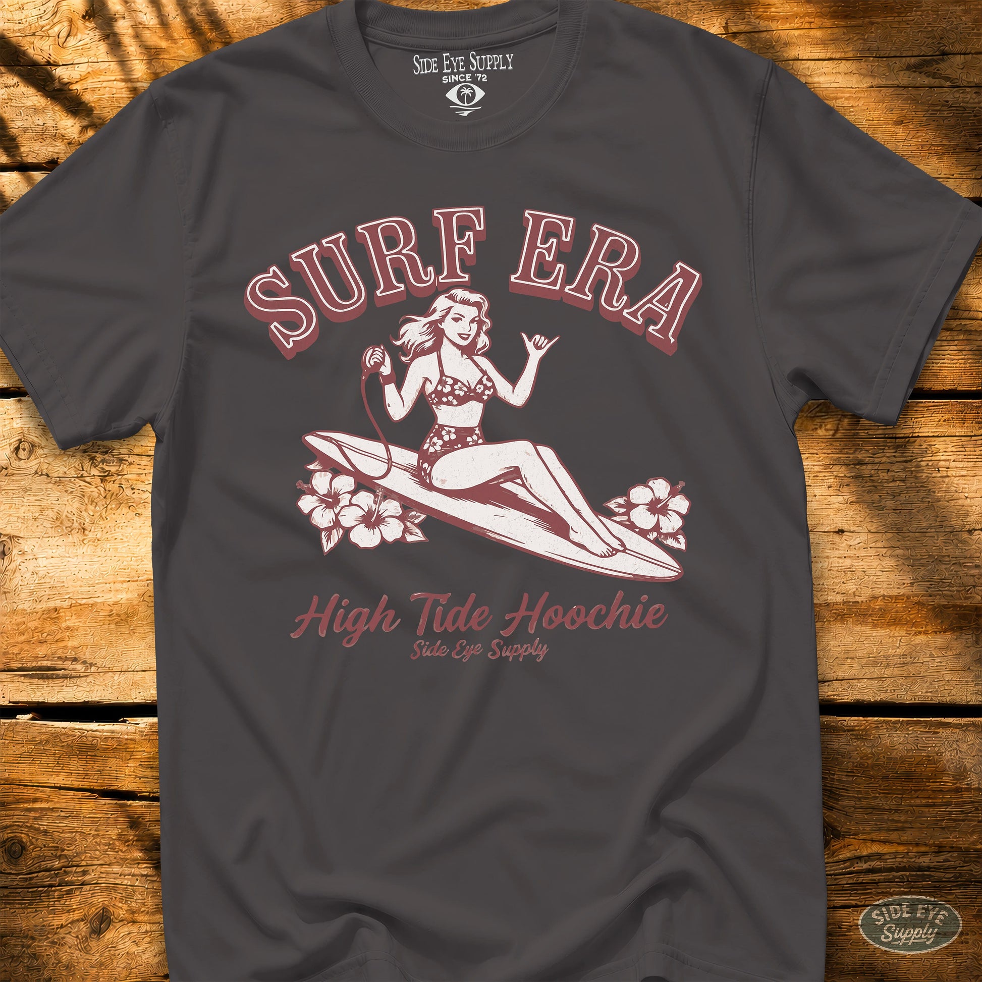 High Tide Hoochie Tee Charcoal / S - by Side Eye Supply - Surf Beach Life Apparel