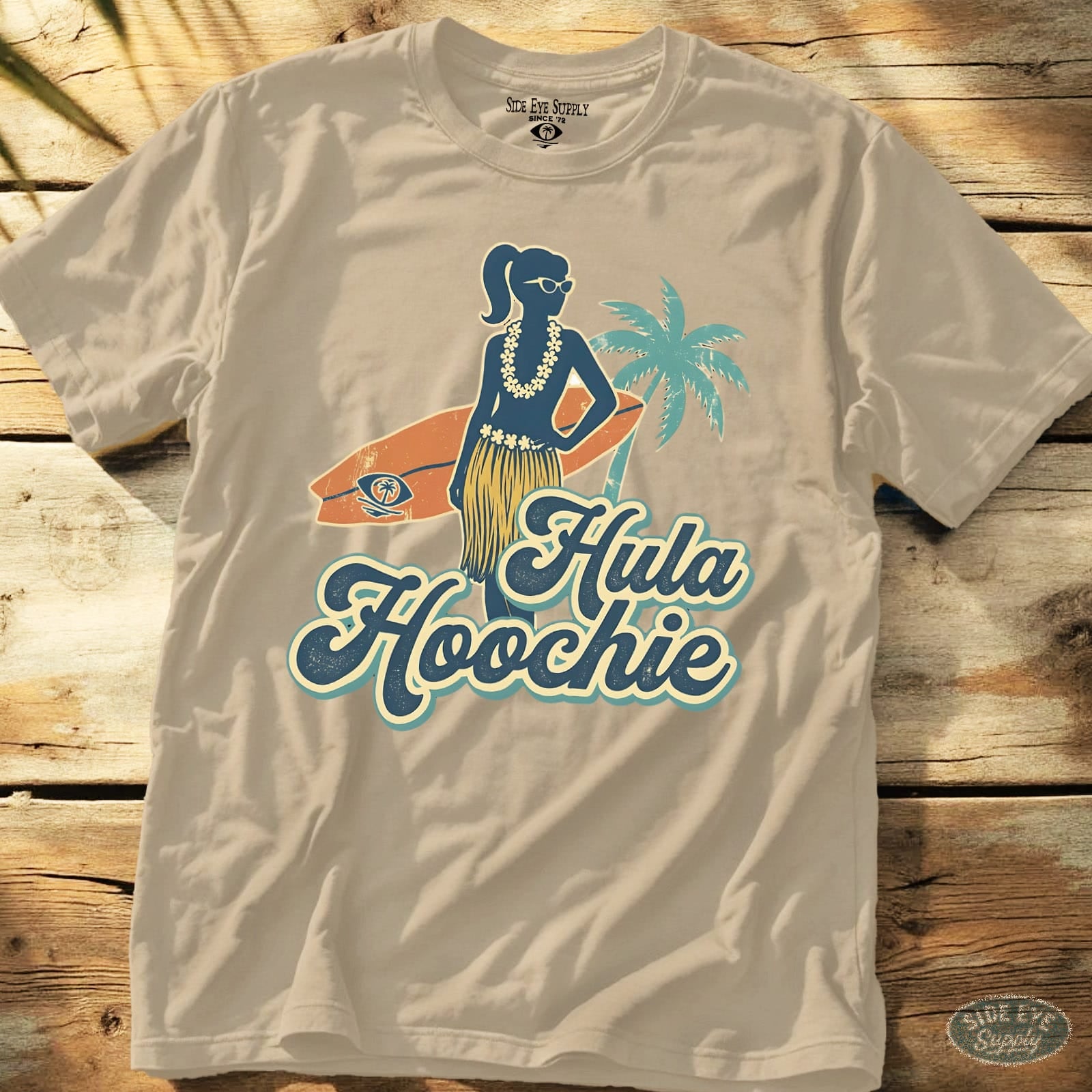 Hula Hoochie Tee Sand / S - by Side Eye Supply - Surf Beach Life Apparel