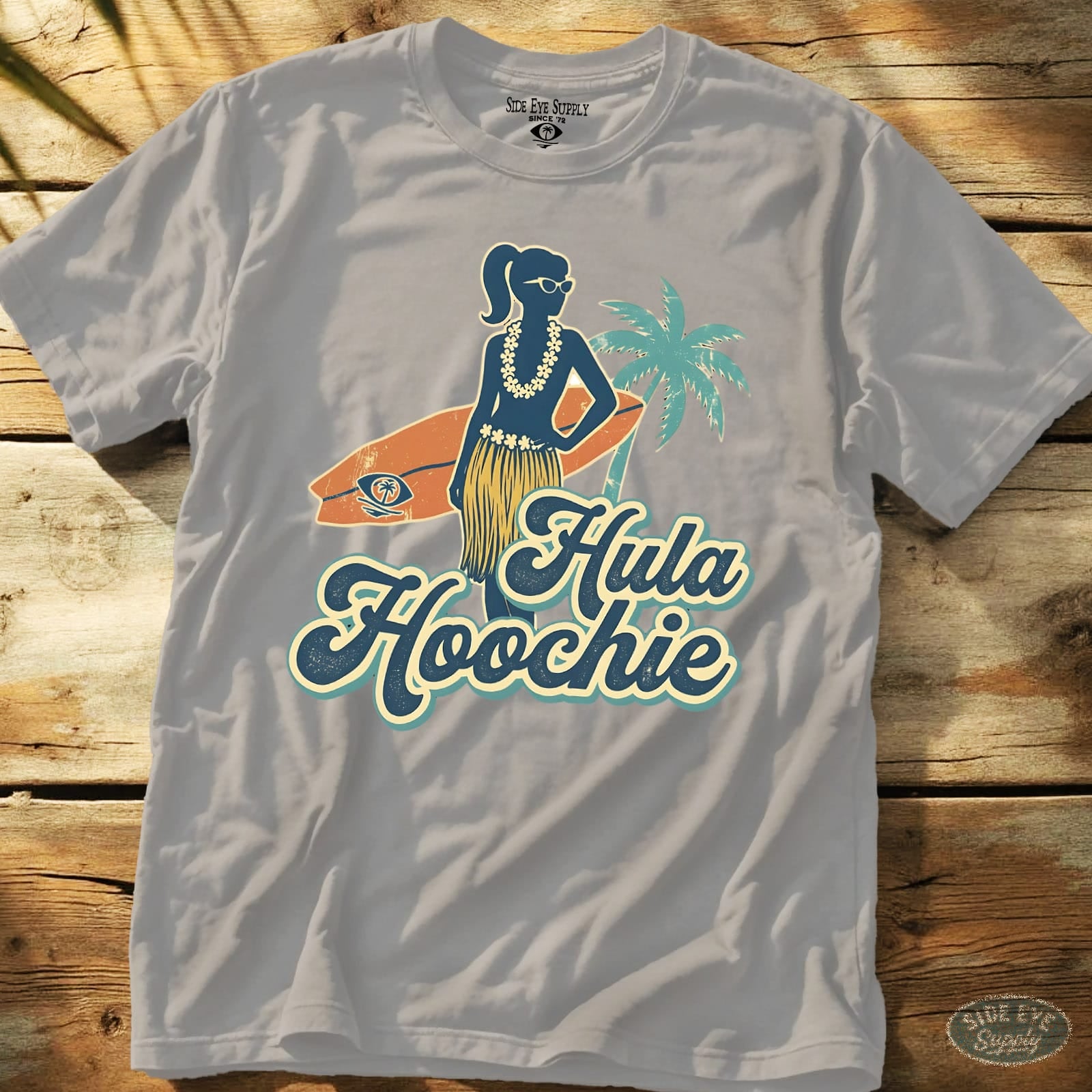 Hula Hoochie Tee Ice Grey / S - by Side Eye Supply - Surf Beach Life Apparel