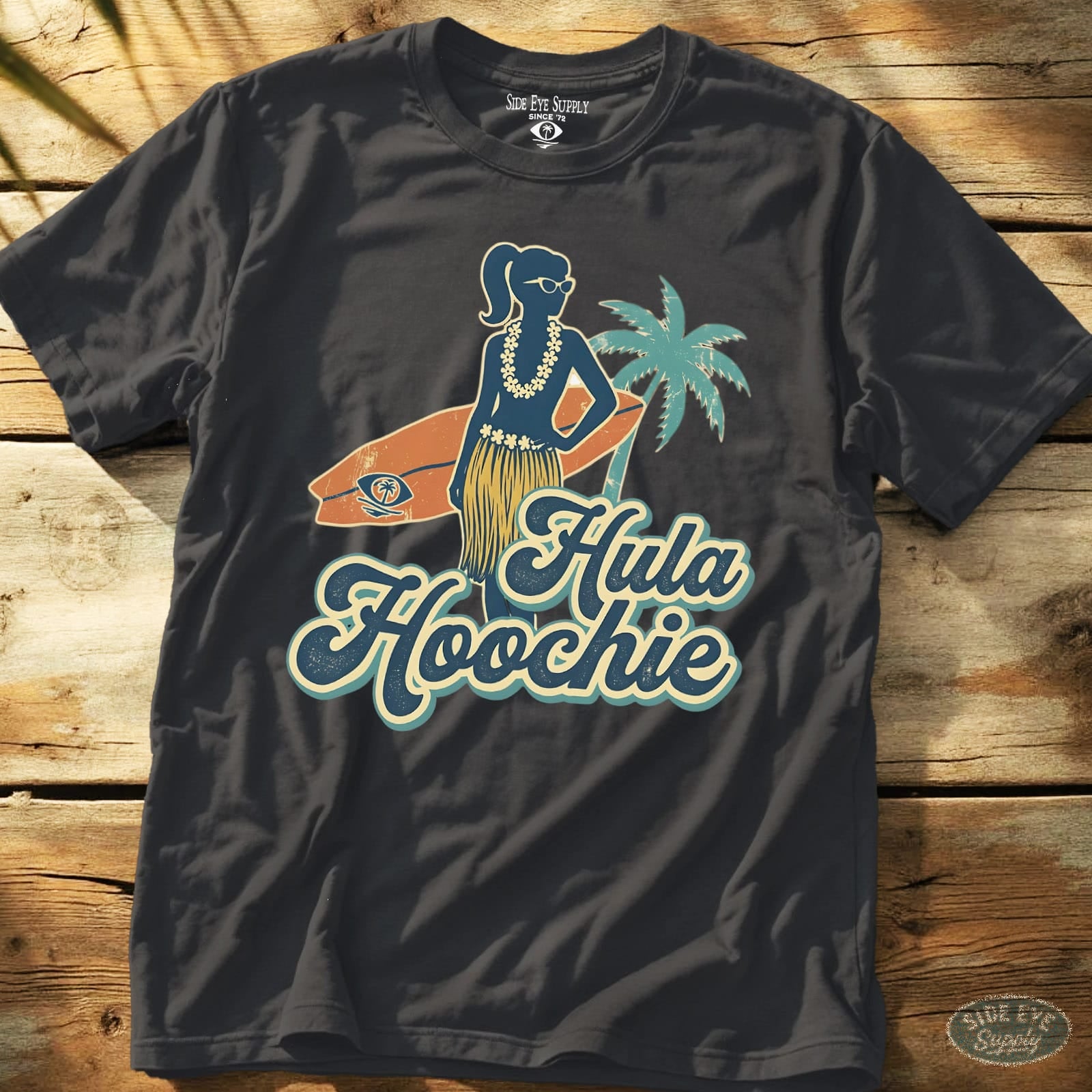 Hula Hoochie Tee Charcoal / S - by Side Eye Supply - Surf Beach Life Apparel
