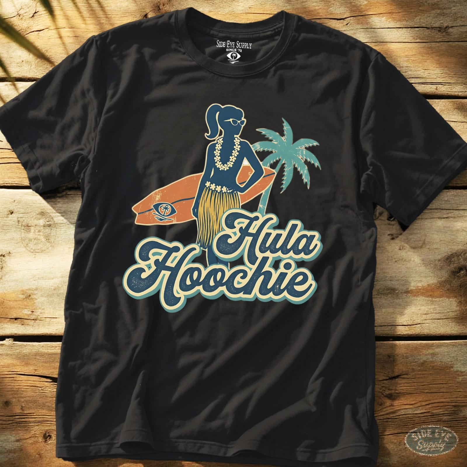Hula Hoochie Tee Black / S - by Side Eye Supply - Surf Beach Life Apparel