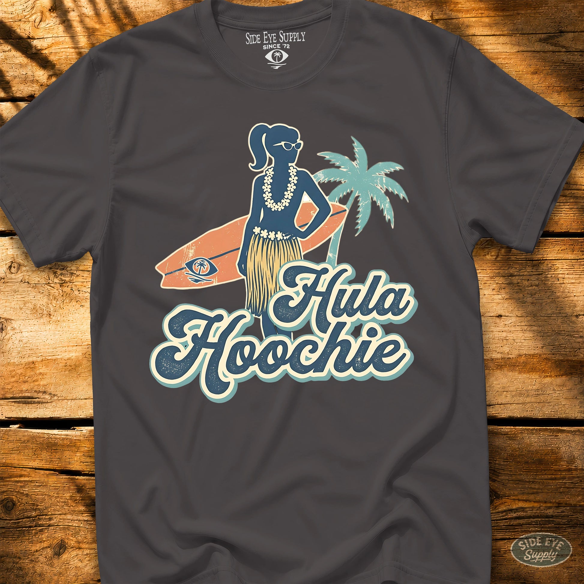 Hula Hoochie Tee Charcoal / S - by Side Eye Supply - Surf Beach Life Apparel