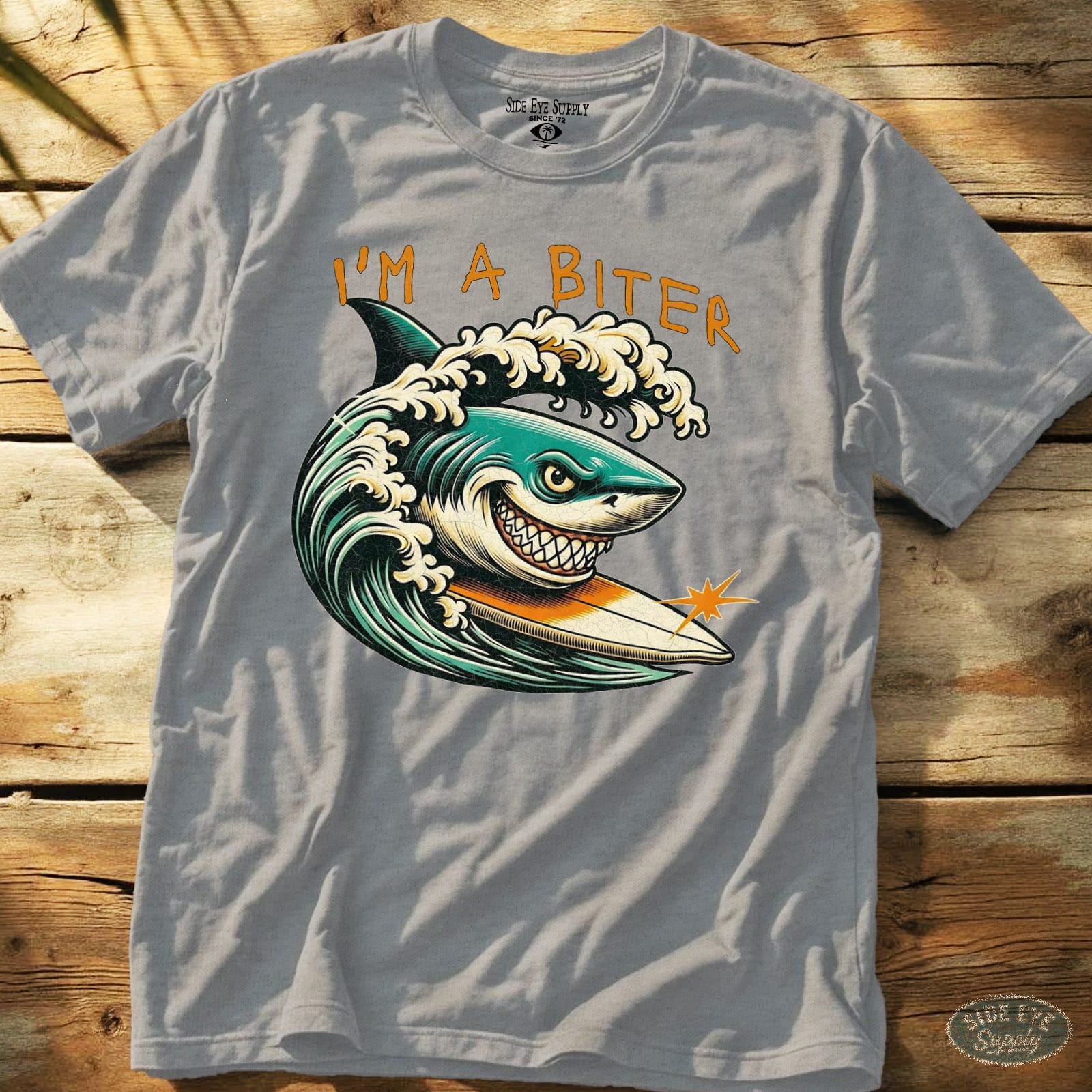 I'm A Biter Tee Sport Grey / S - by Side Eye Supply - Surf Beach Life Apparel