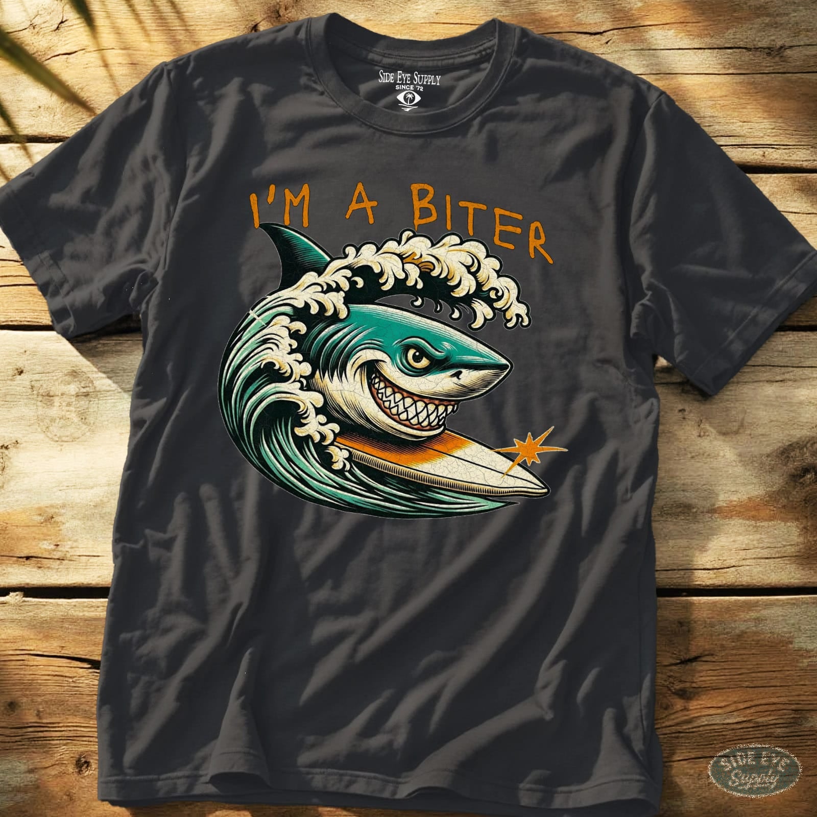 I'm A Biter Tee Charcoal / S - by Side Eye Supply - Surf Beach Life Apparel