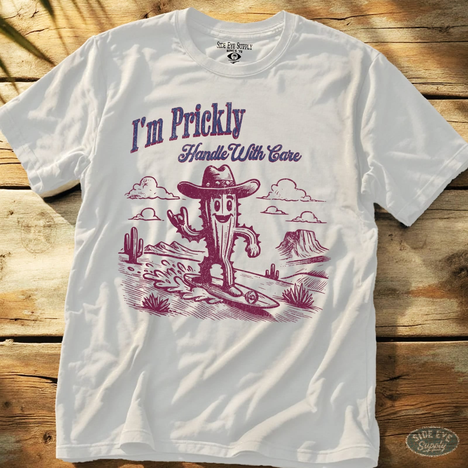 I'm Prickly Tee White / S - by Side Eye Supply - Surf Beach Life Apparel