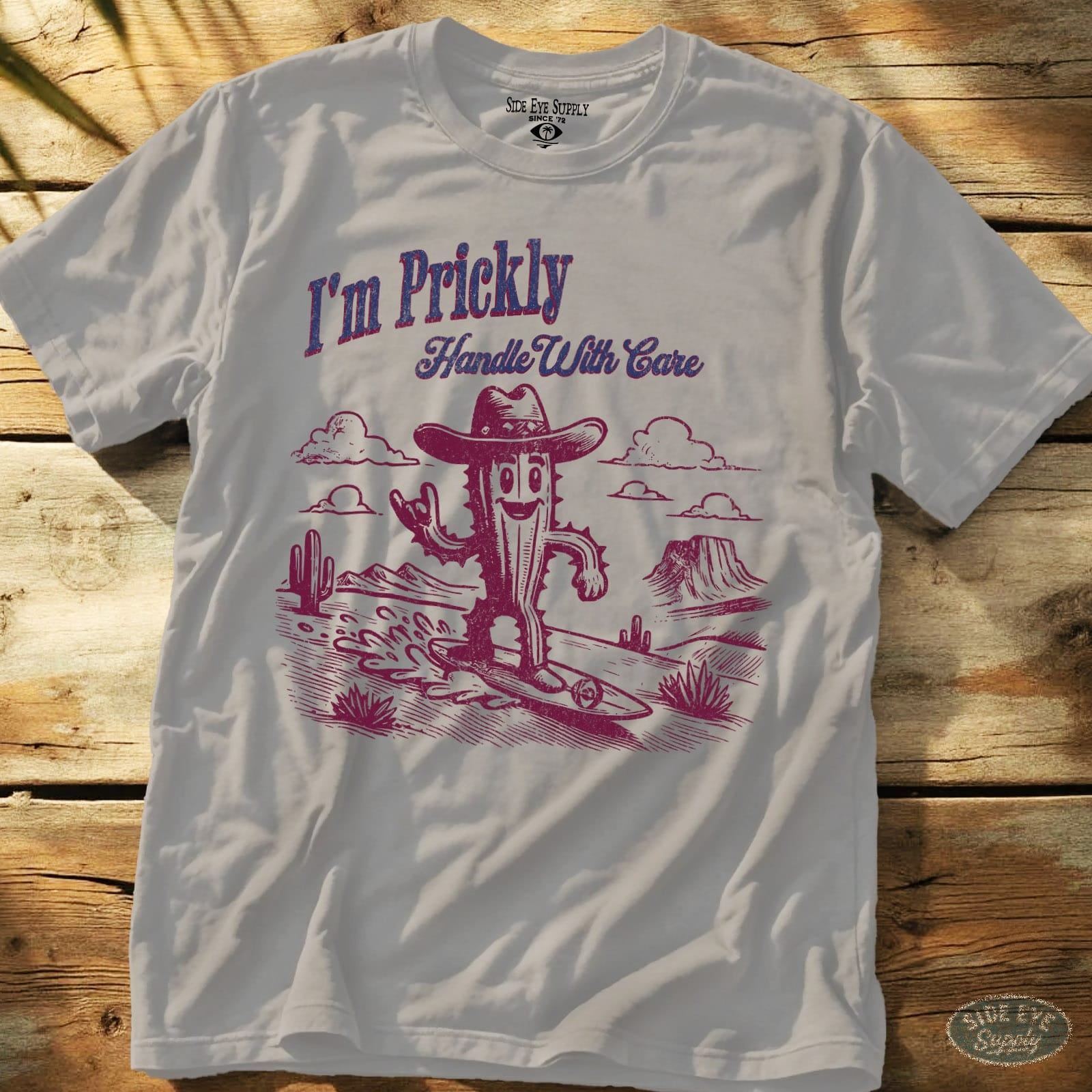 I'm Prickly Tee Ice Grey / S - by Side Eye Supply - Surf Beach Life Apparel