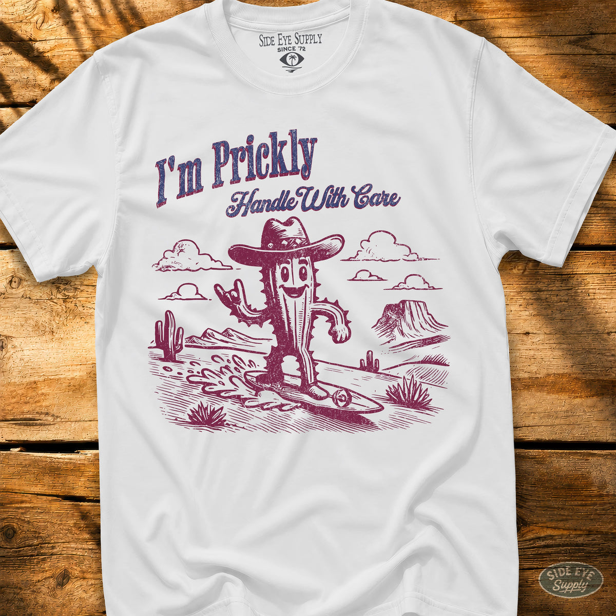 I'm Prickly Tee White / S - by Side Eye Supply - Surf Beach Life Apparel