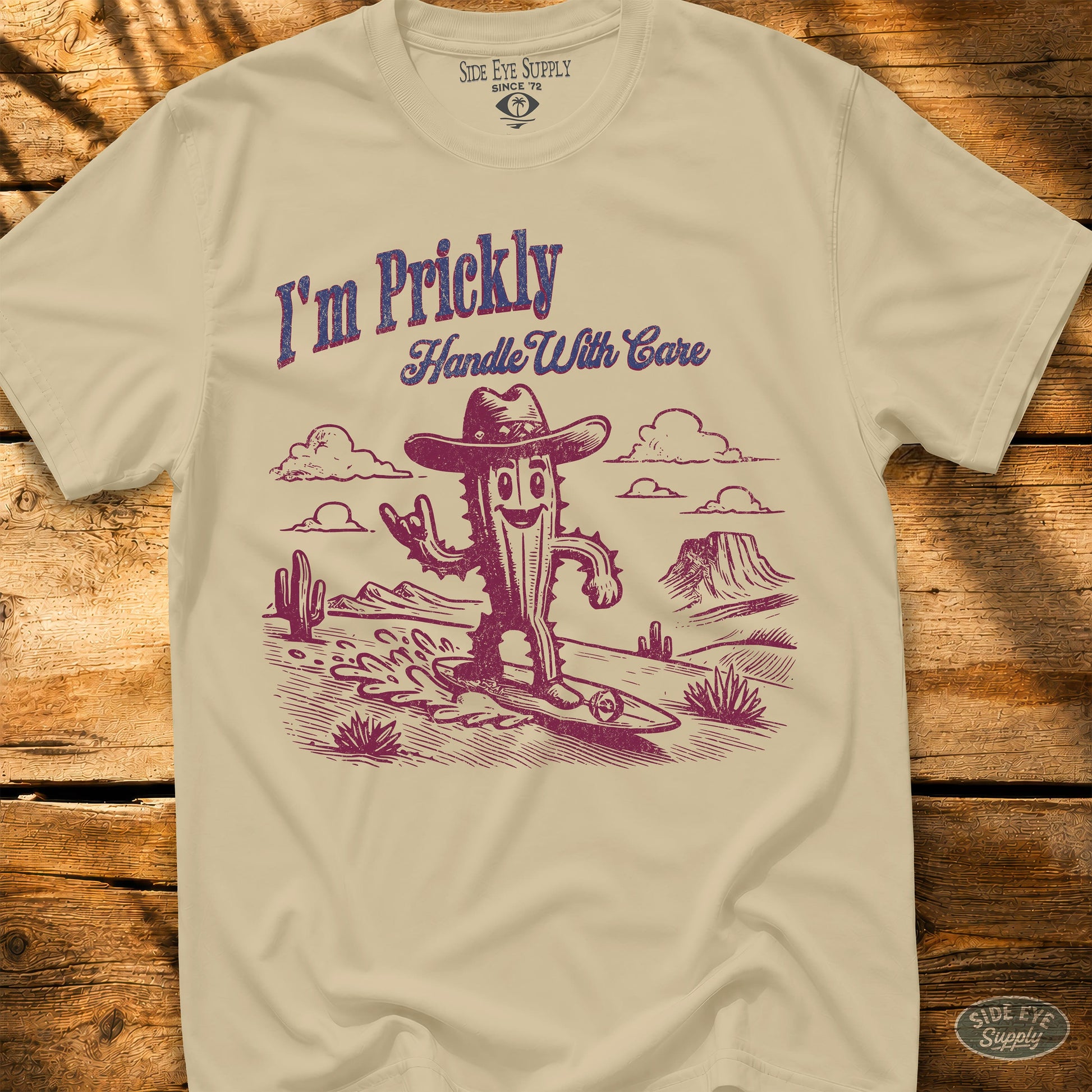 I'm Prickly Tee Sand / S - by Side Eye Supply - Surf Beach Life Apparel