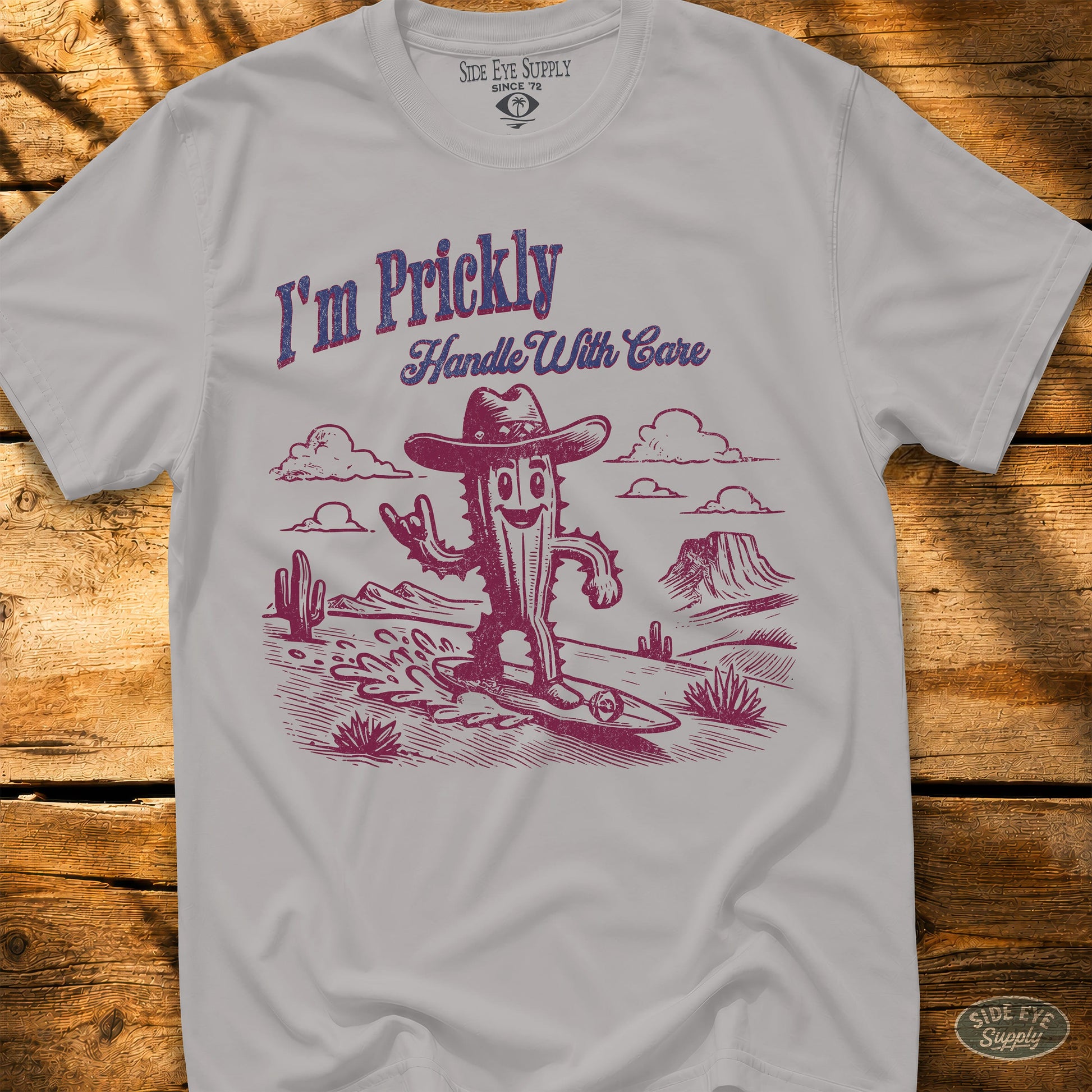 I'm Prickly Tee Ice Grey / S - by Side Eye Supply - Surf Beach Life Apparel