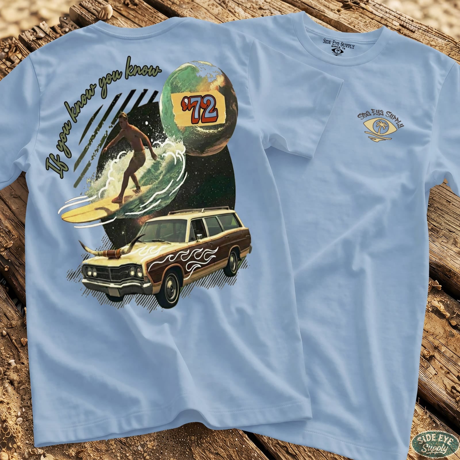 If You Know Tee Light Blue / S - by Side Eye Supply - Surf Beach Life Apparel