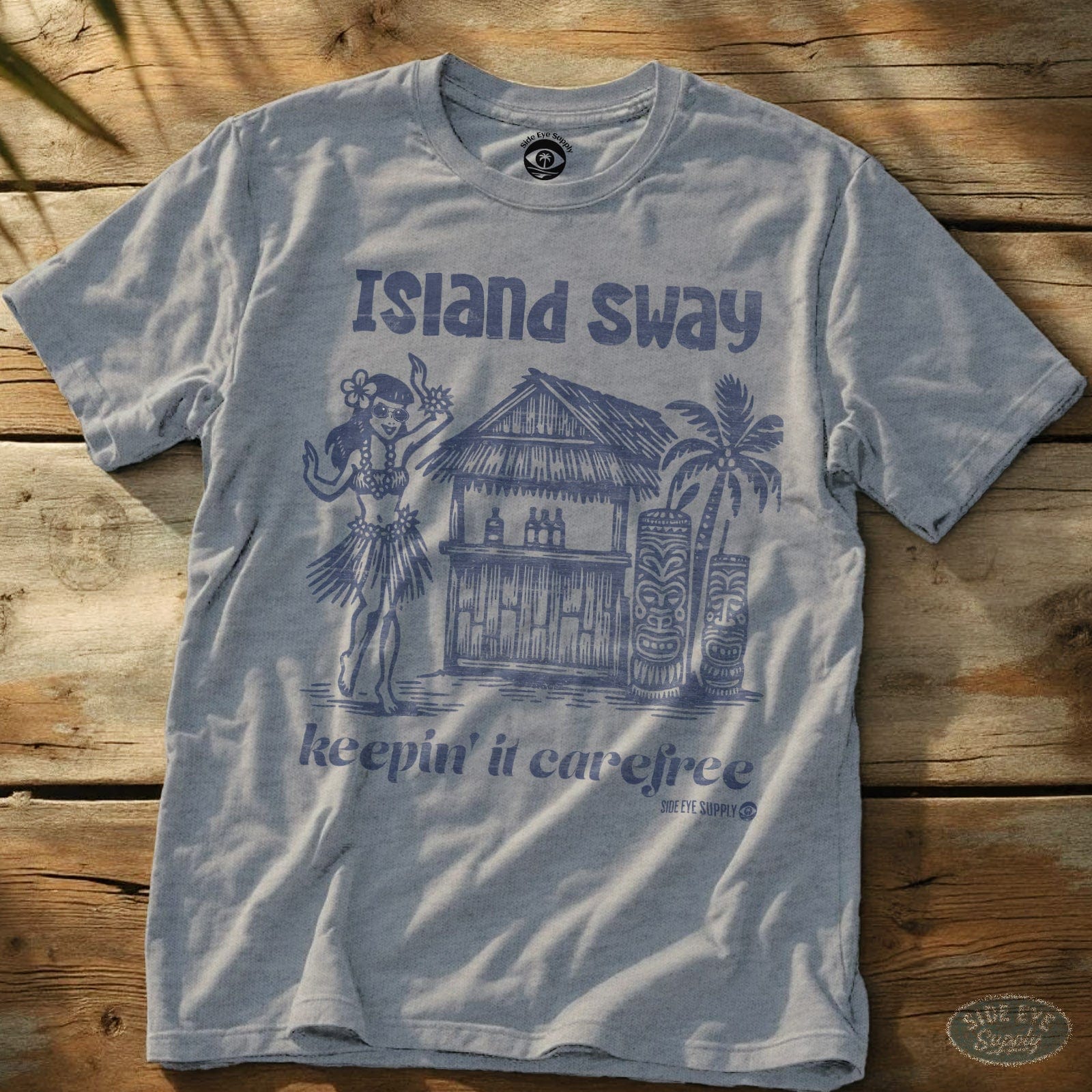 Island Sway T-Shirt Sport Grey / S - by Side Eye Supply - Surf Beach Life Apparel