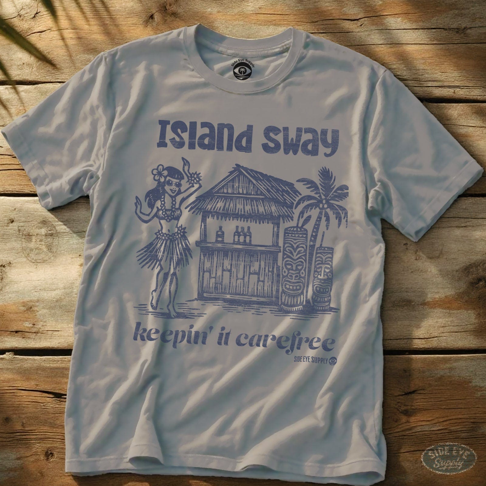 Island Sway T-Shirt Ice Grey / S - by Side Eye Supply - Surf Beach Life Apparel