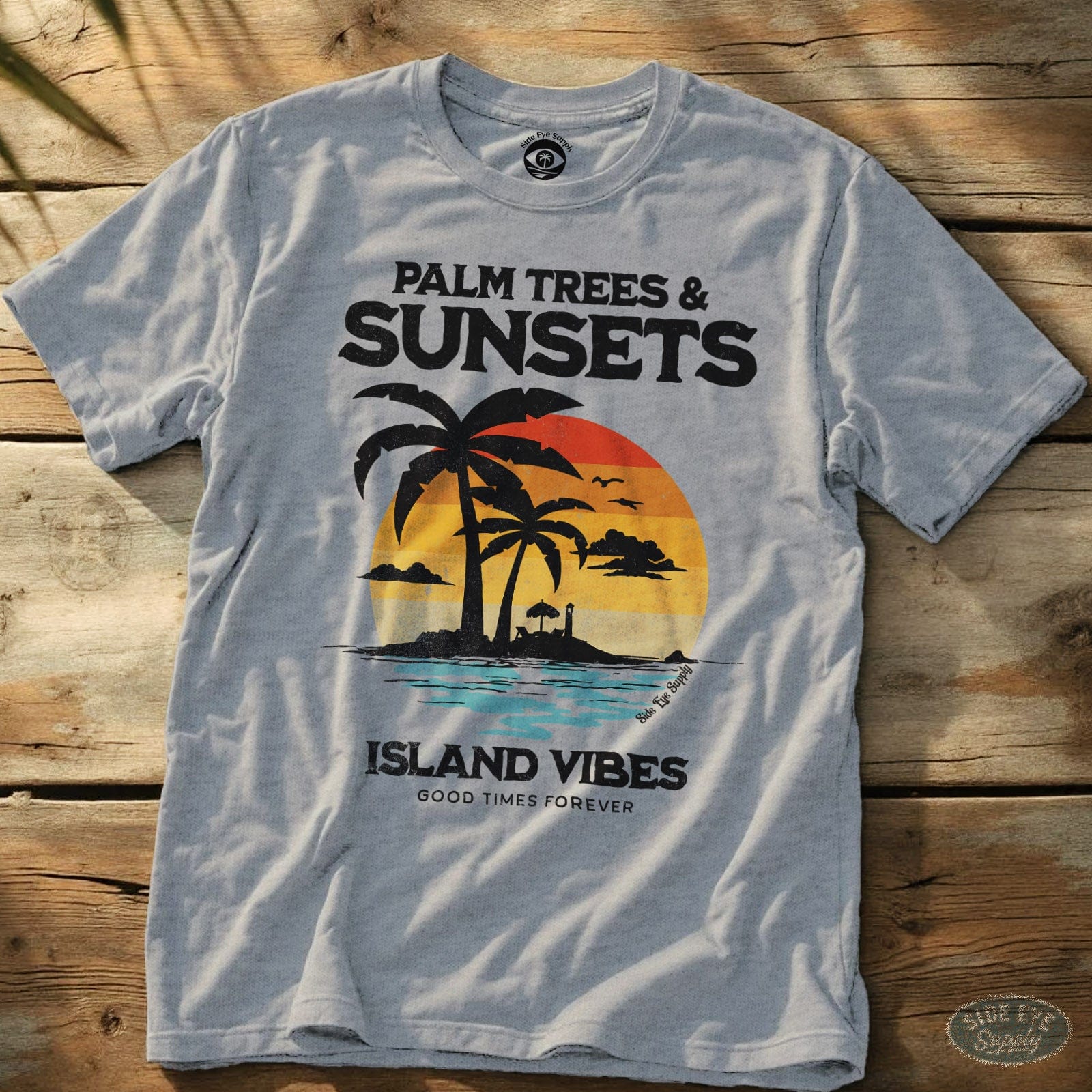 Island Vibes Tee Sport Grey / S - by Side Eye Supply - Surf Beach Life Apparel