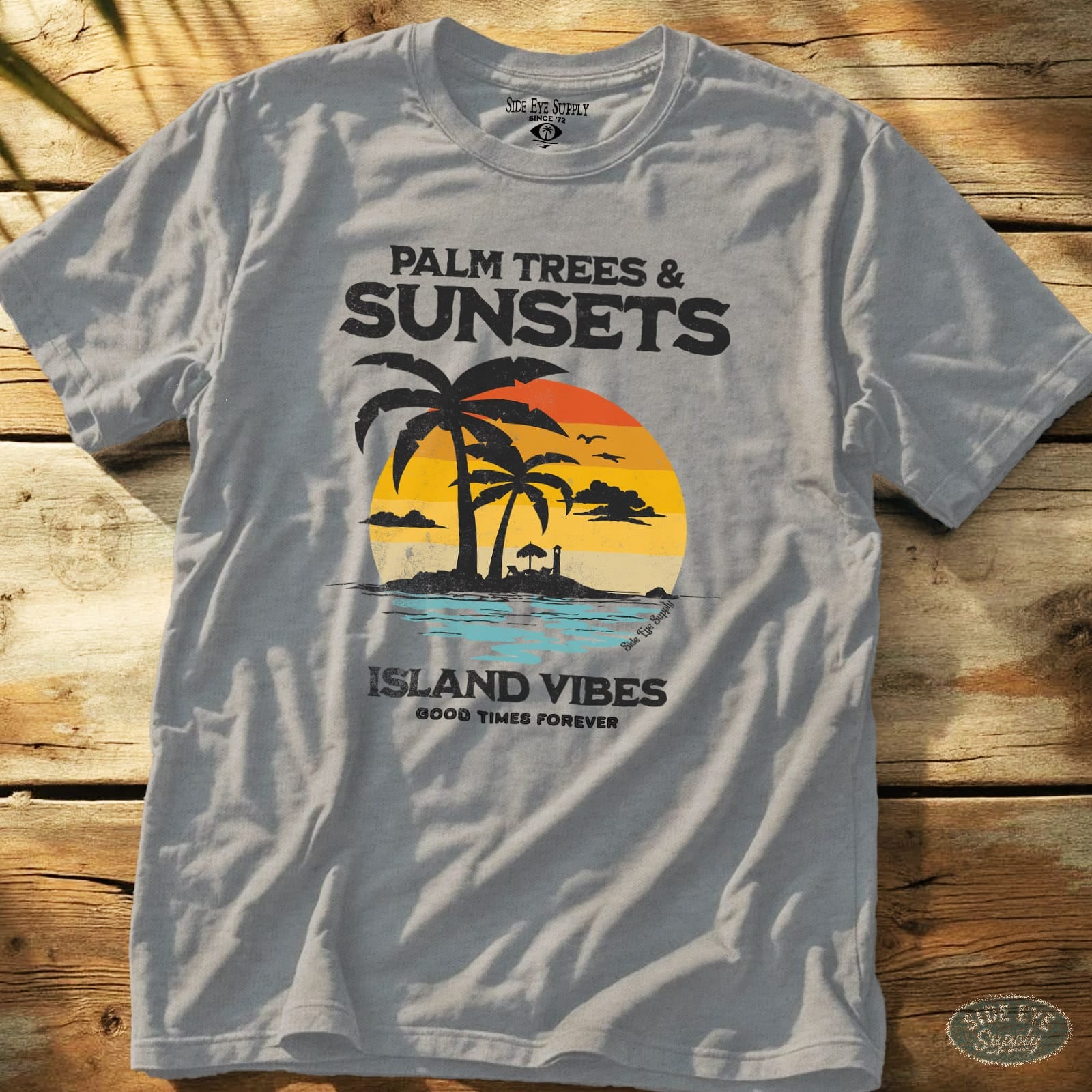 Island Vibes Tee Sport Grey / S - by Side Eye Supply - Surf Beach Life Apparel