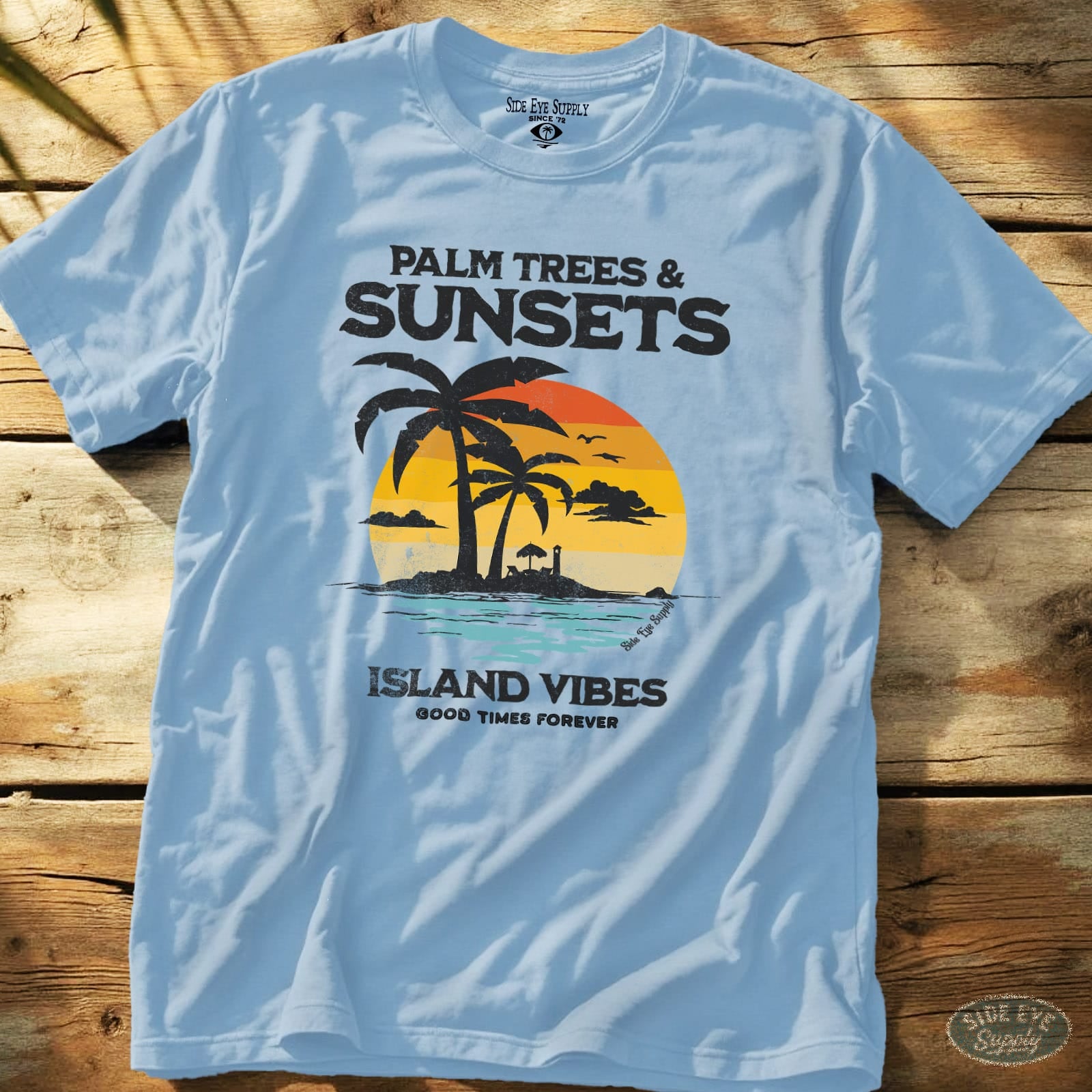 Island Vibes Tee Light Blue / S - by Side Eye Supply - Surf Beach Life Apparel