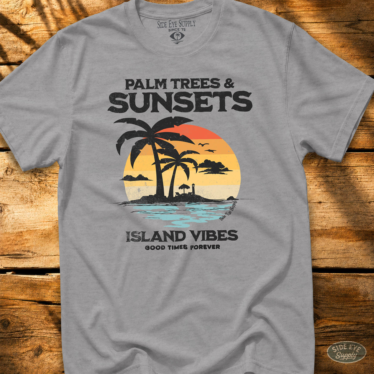 Island Vibes Tee Sport Grey / S - by Side Eye Supply - Surf Beach Life Apparel