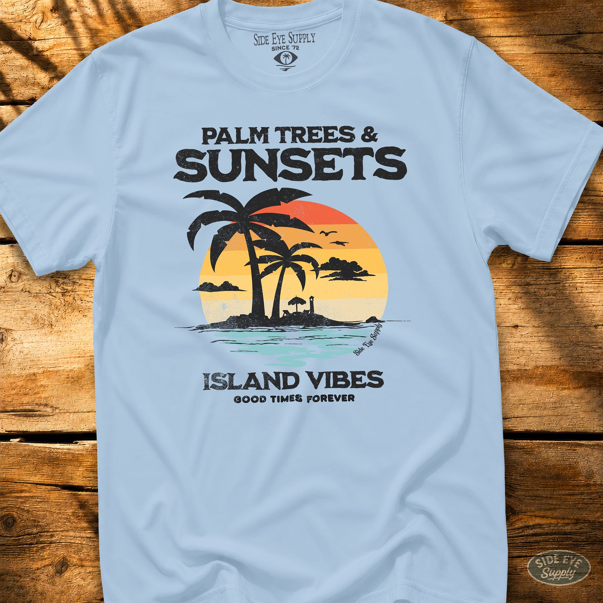 Island Vibes Tee Light Blue / S - by Side Eye Supply - Surf Beach Life Apparel