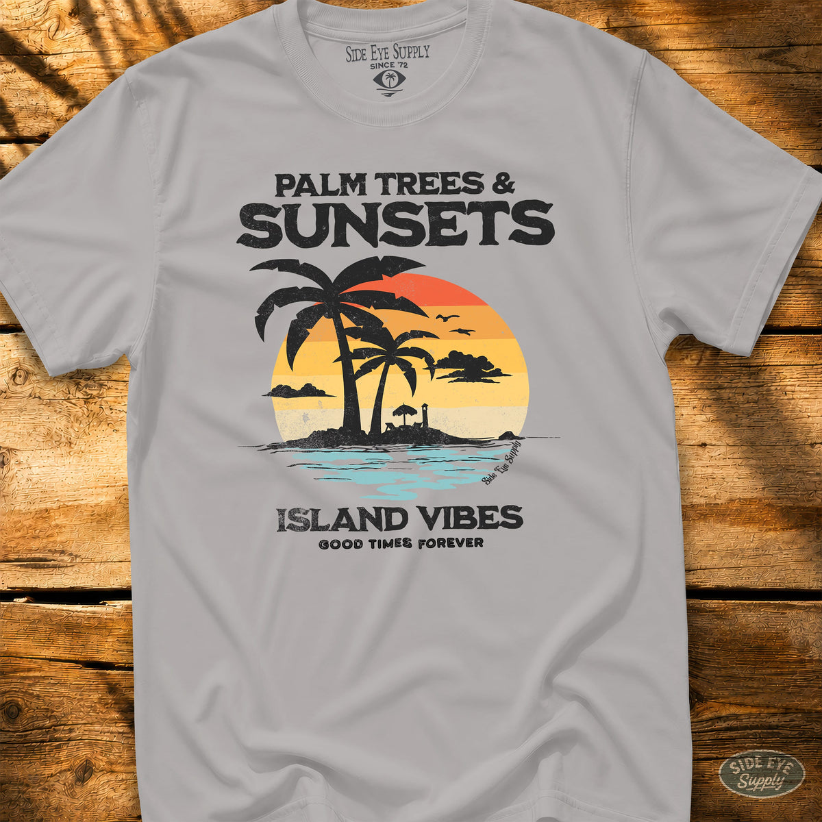 Island Vibes Tee Ice Grey / S - by Side Eye Supply - Surf Beach Life Apparel