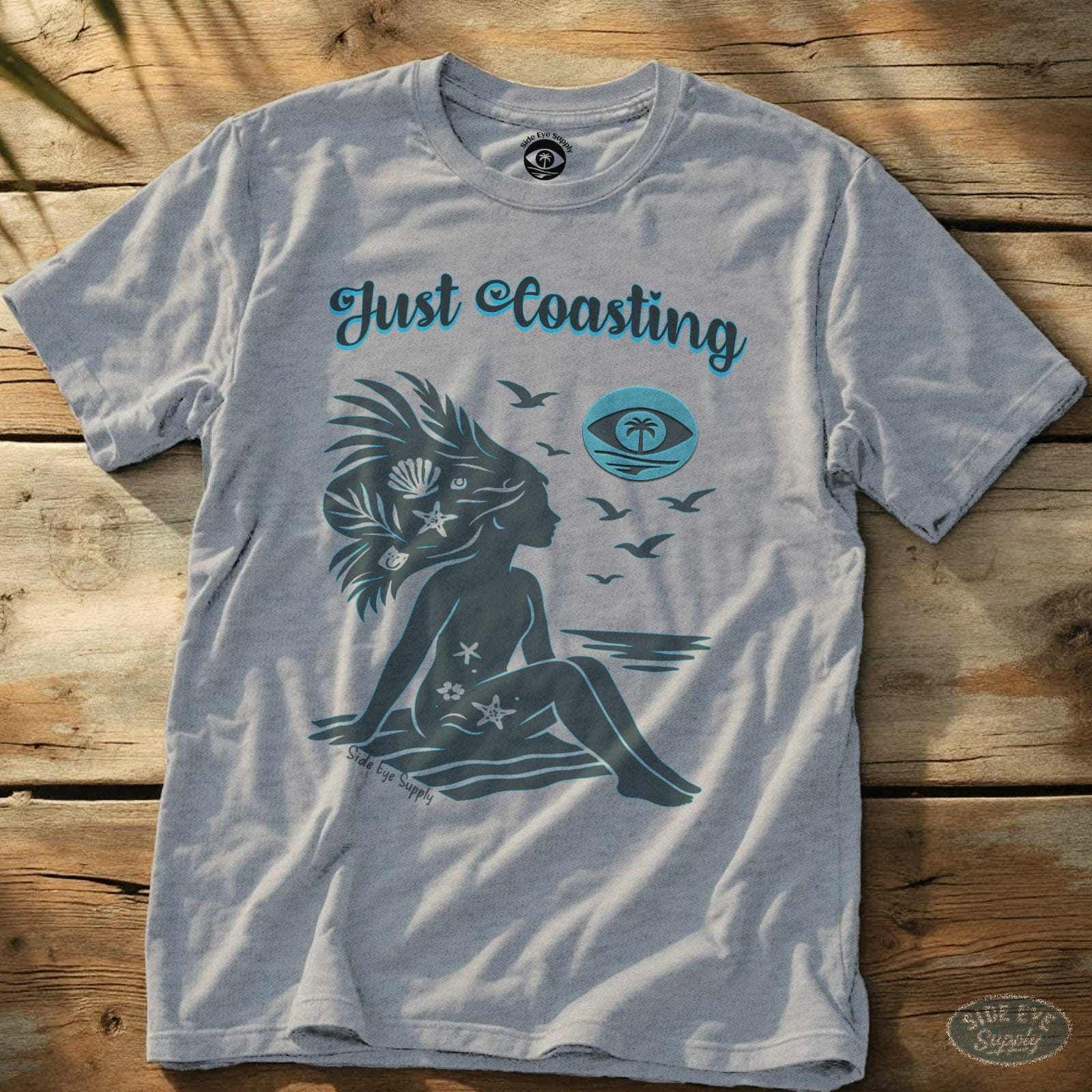 Just Coasting Tee Sport Grey / S - by Side Eye Supply - Surf Beach Life Apparel