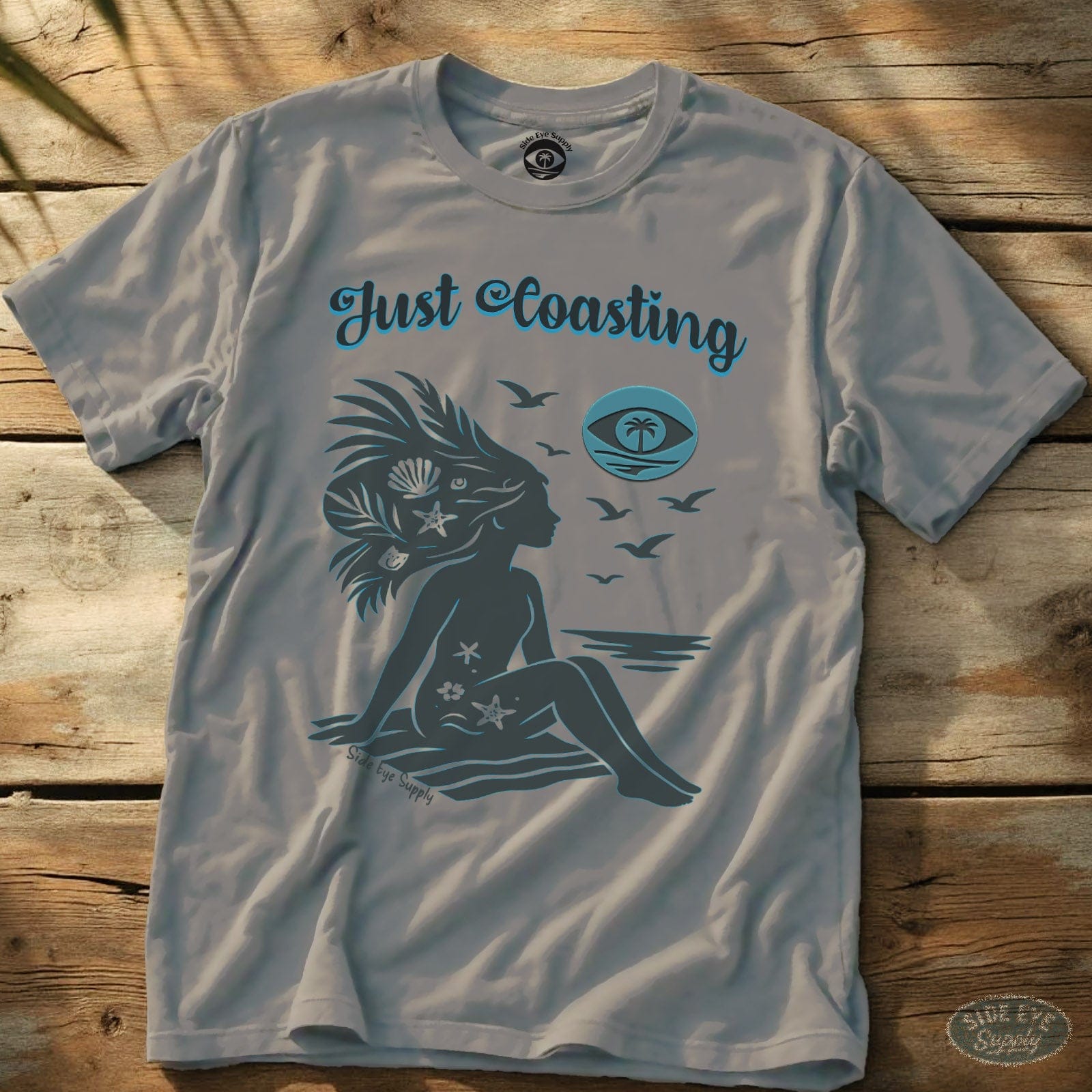 Just Coasting Tee Ice Grey / S - by Side Eye Supply - Surf Beach Life Apparel