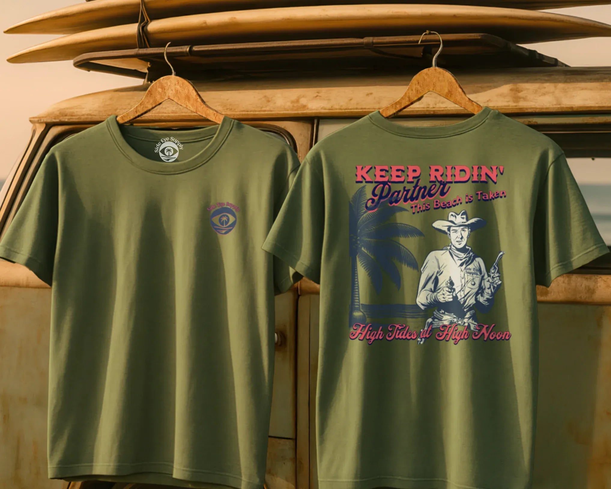 Keep Ridin' Tee Military Green / S - by Side Eye Supply - Surf Beach Life Apparel