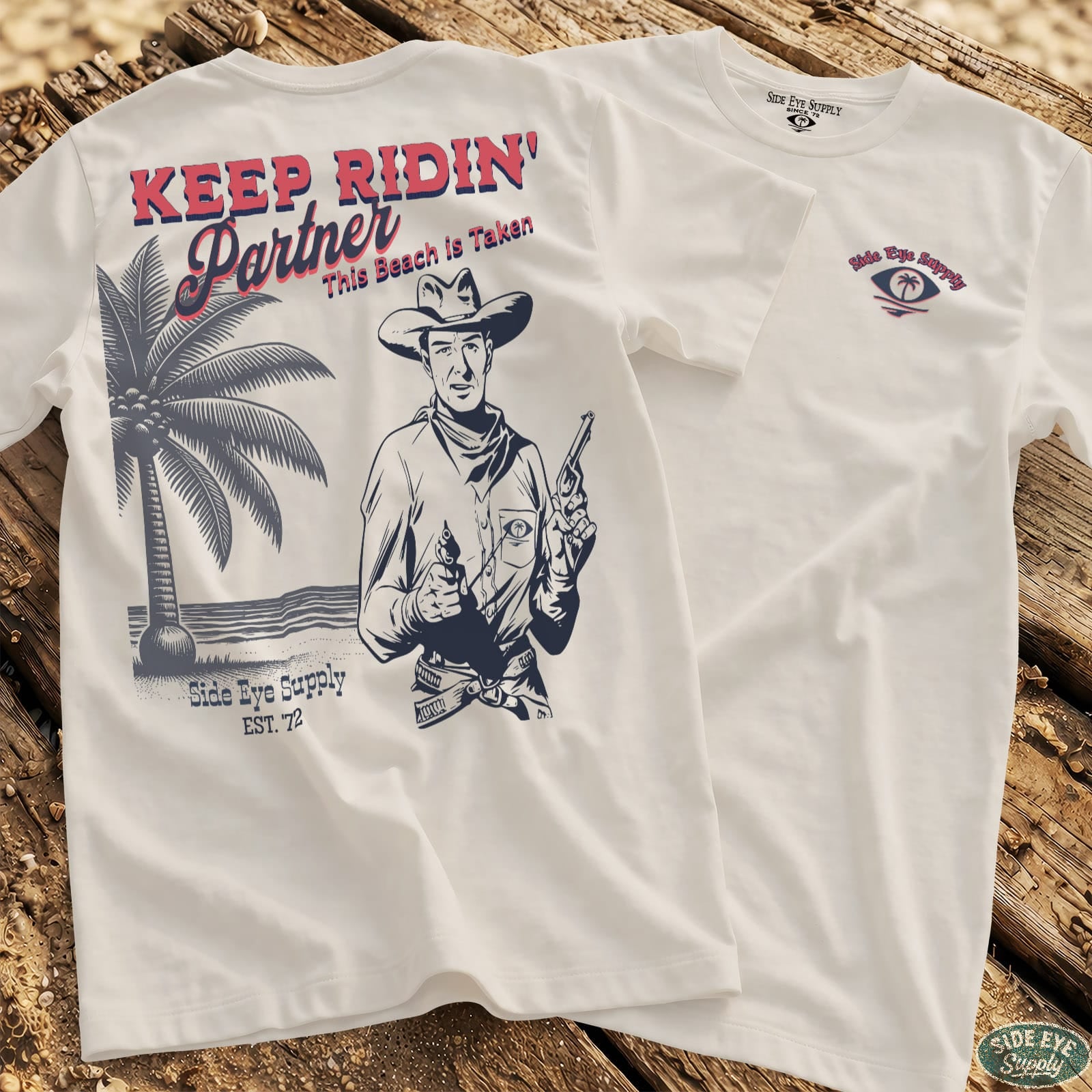 Keep Ridin' Tee White / S - by Side Eye Supply - Surf Beach Life Apparel