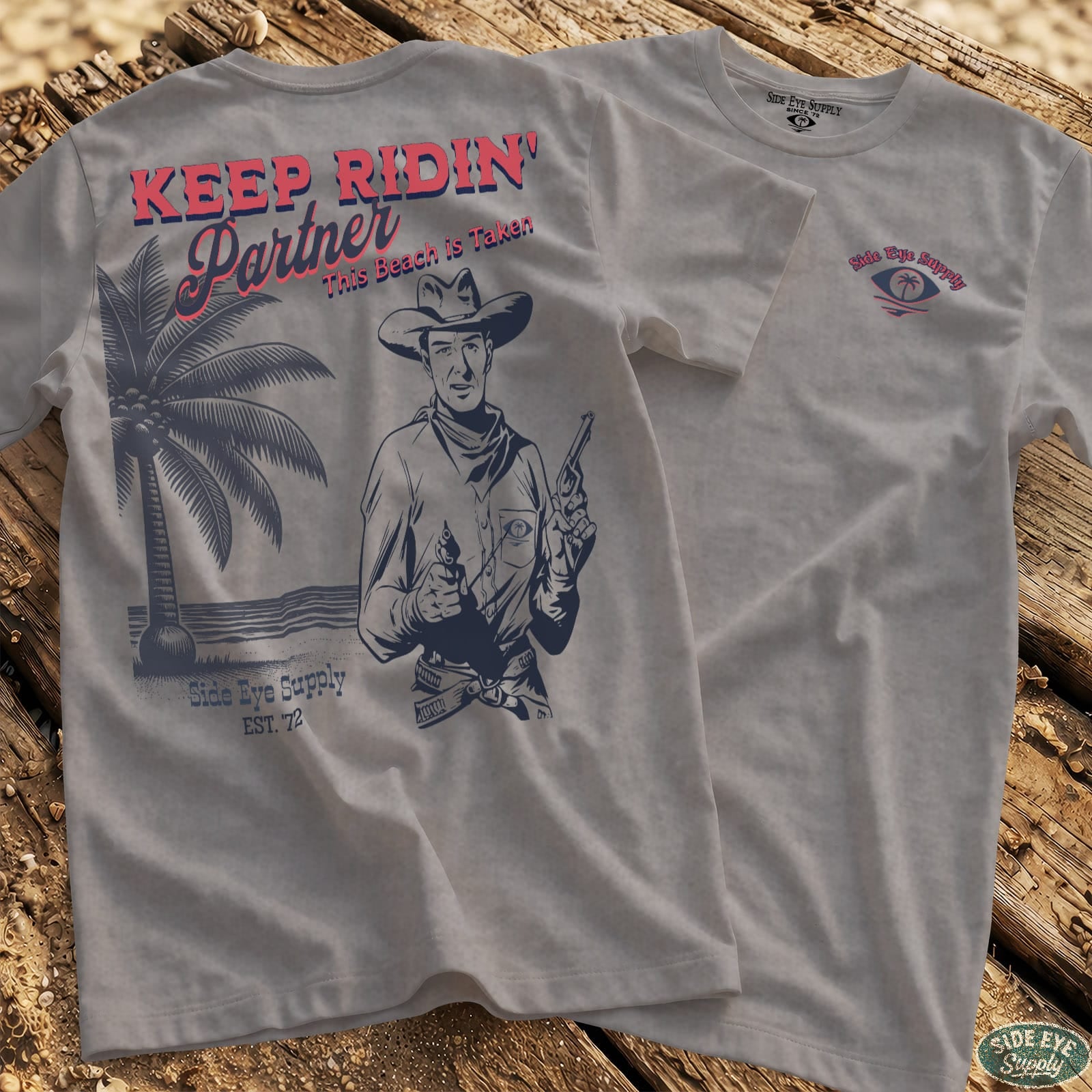 Keep Ridin' Tee Sport Grey / S - by Side Eye Supply - Surf Beach Life Apparel