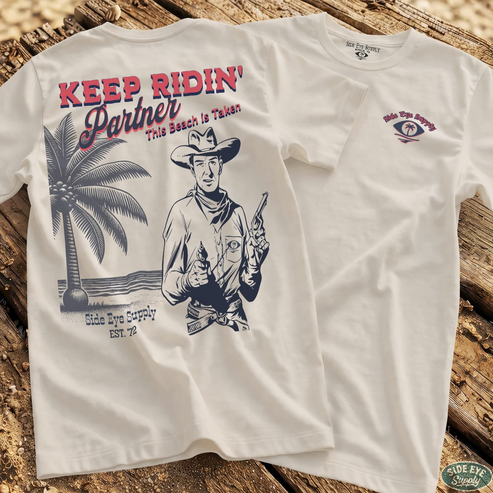 Keep Ridin' Tee White / S - by Side Eye Supply - Surf Beach Life Apparel