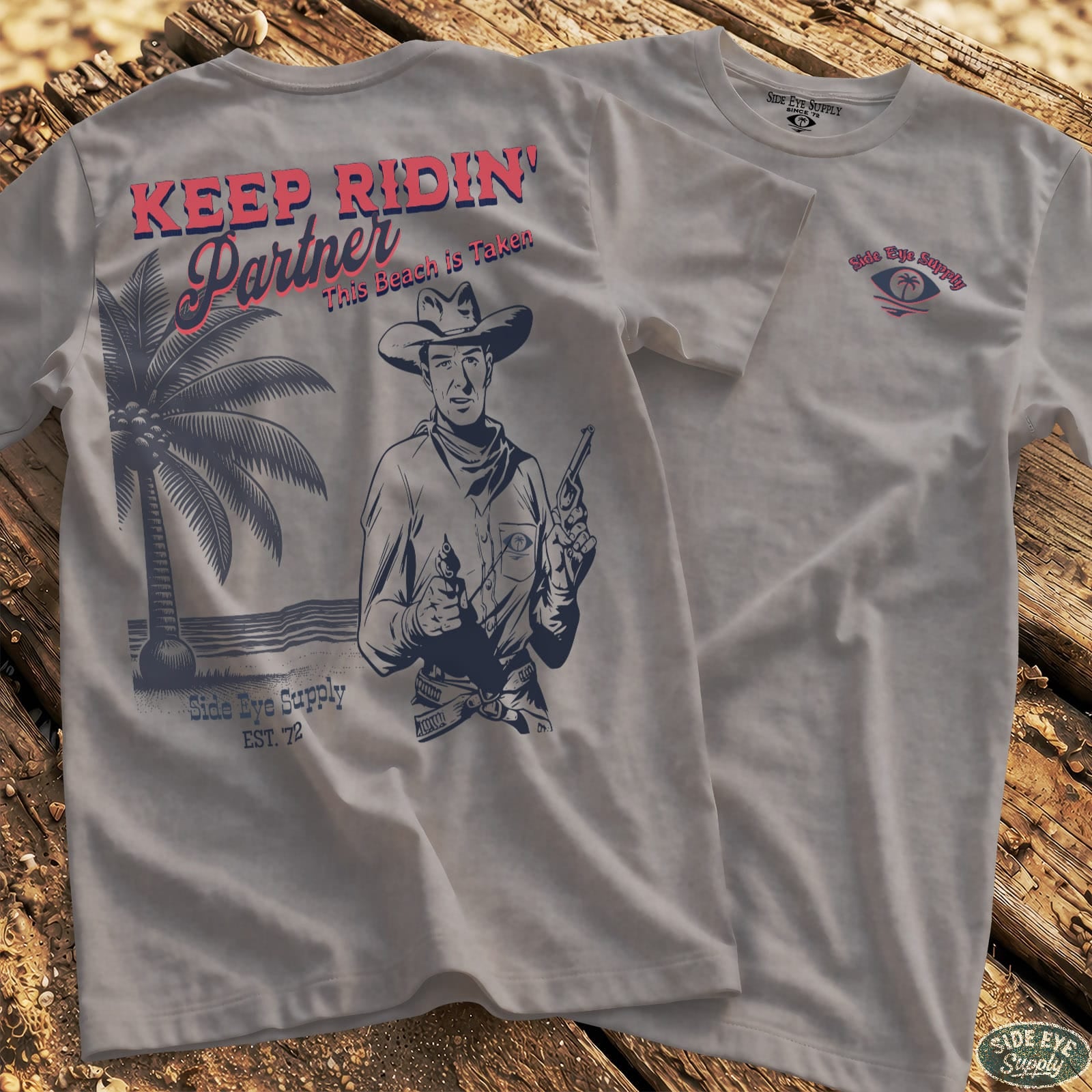 Keep Ridin' Tee Sport Grey / S - by Side Eye Supply - Surf Beach Life Apparel
