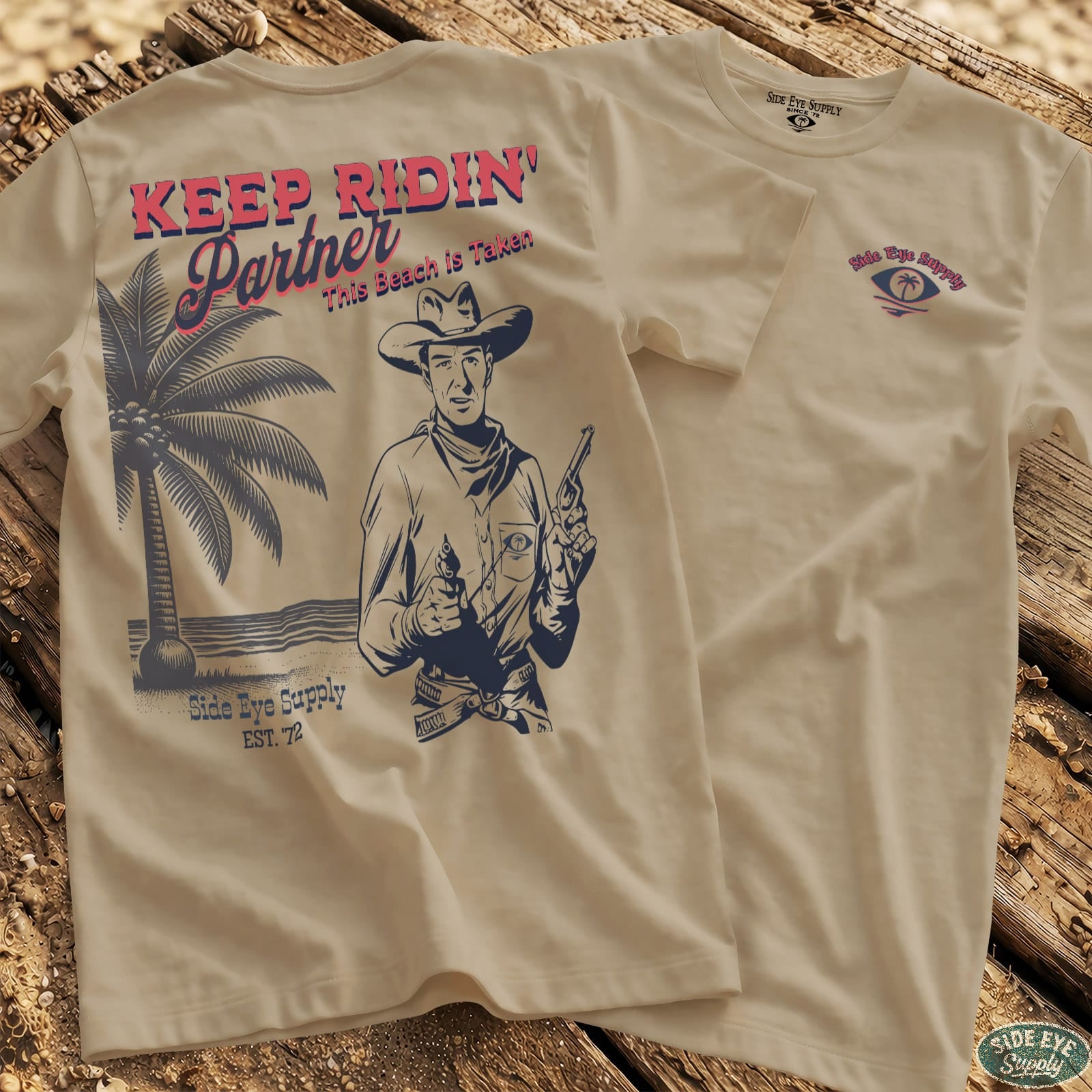 Keep Ridin' Tee Sand / S - by Side Eye Supply - Surf Beach Life Apparel